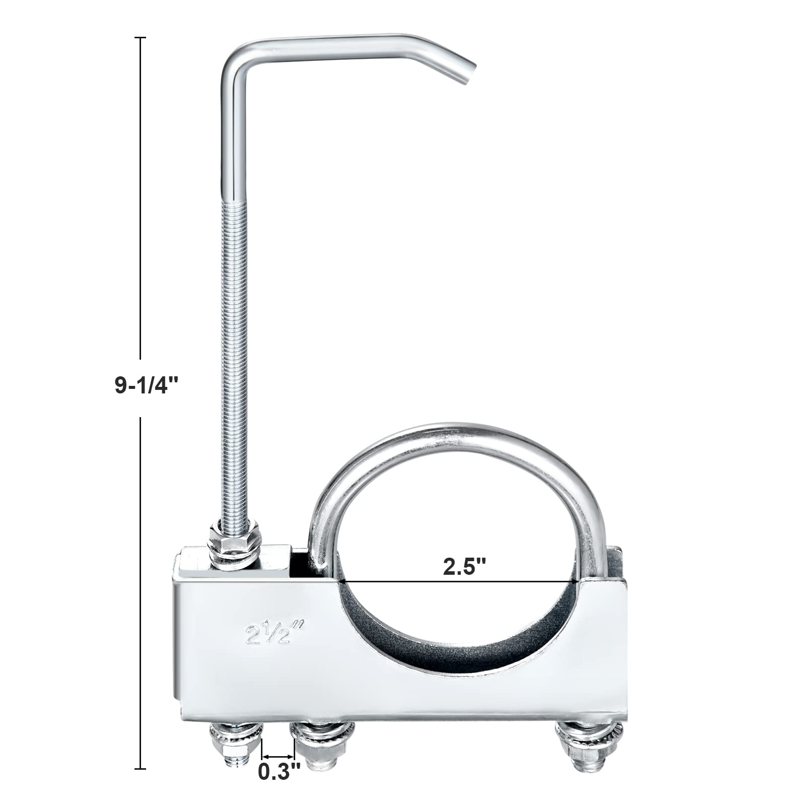 2.5 Universal Exhaust Clamp With Hanger Rear Muffler Hanger And Truck With 2.5 Exhaust Pipe
