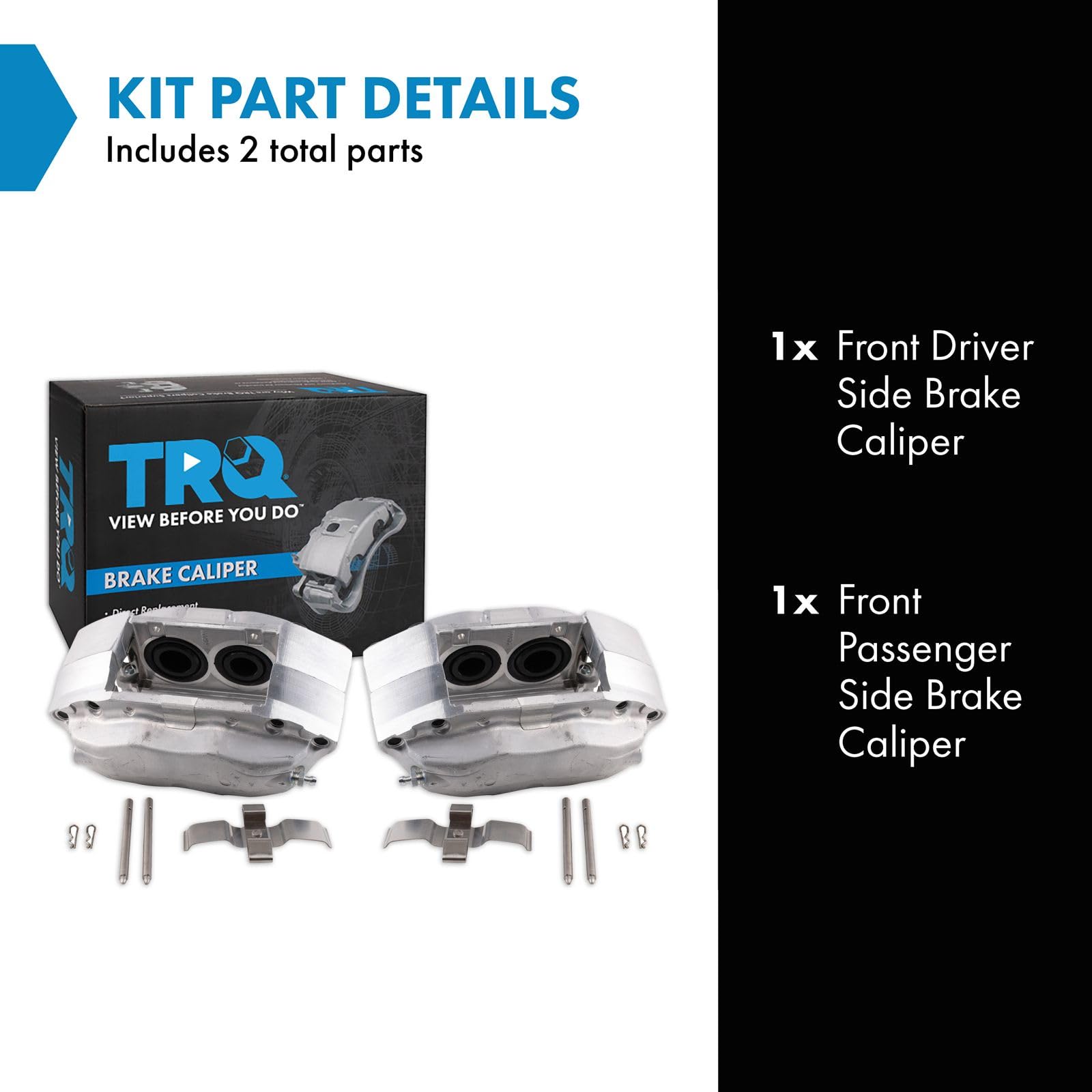 Trq Front Brake Caliper Set Compatible With 2004 Infiniti G35 2003-2009 Nissan 350Z