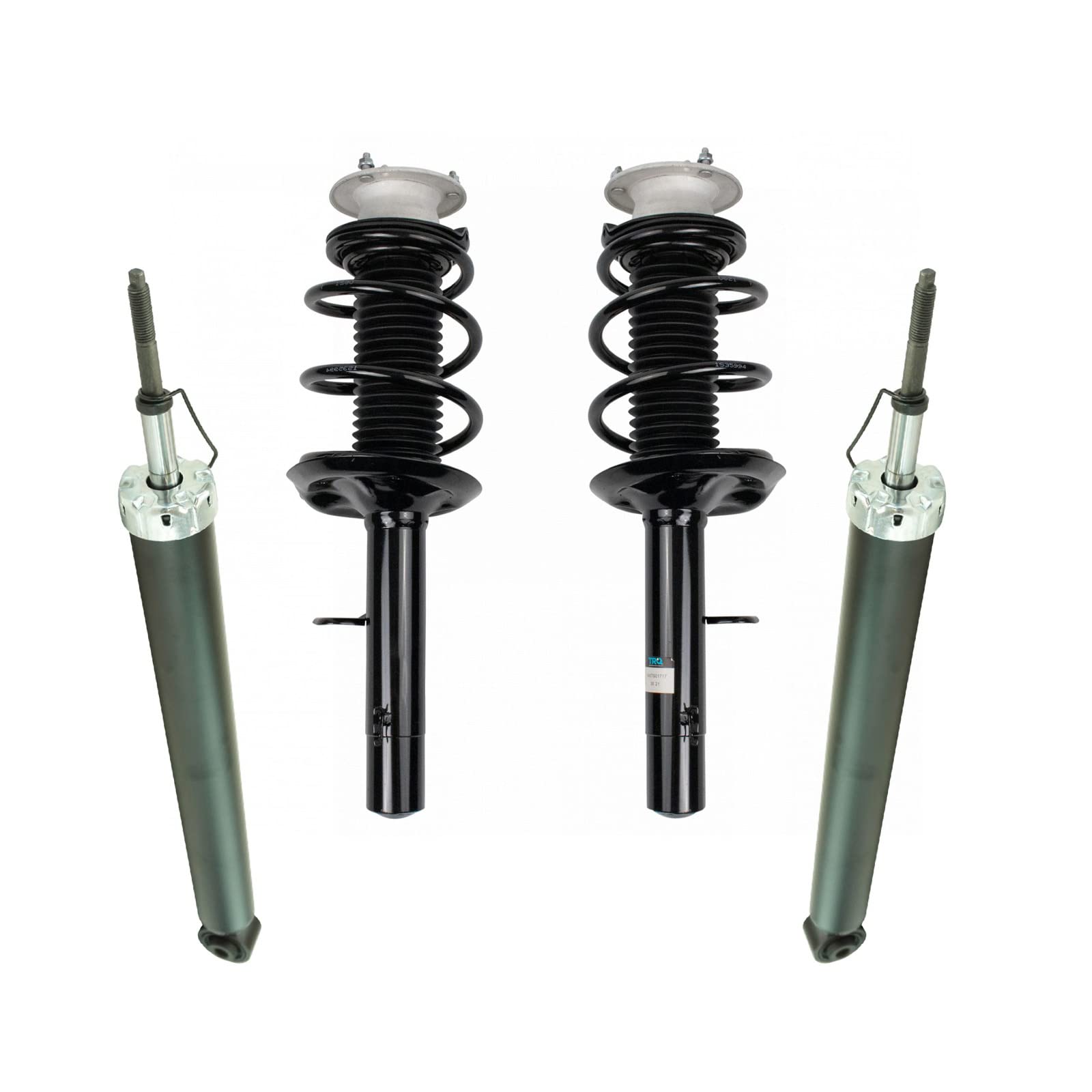 Trq Front And Rear Complete Strut Assembly & Shock Absorber Kit Complete Strut & Coil Spring Assembly Compatible With 2004-2010 