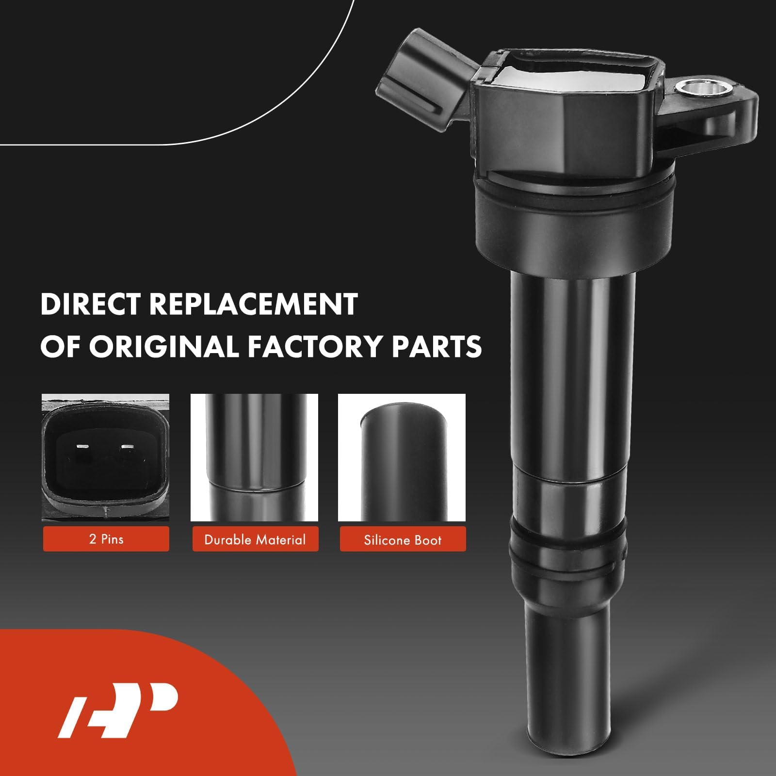 A-Premium Set Of 4 Ignition Coil Pack And Iridium Spark Plugs Compatible With Hyundai Elantra 2012-2016, Elantra Coupe Gt Tucson