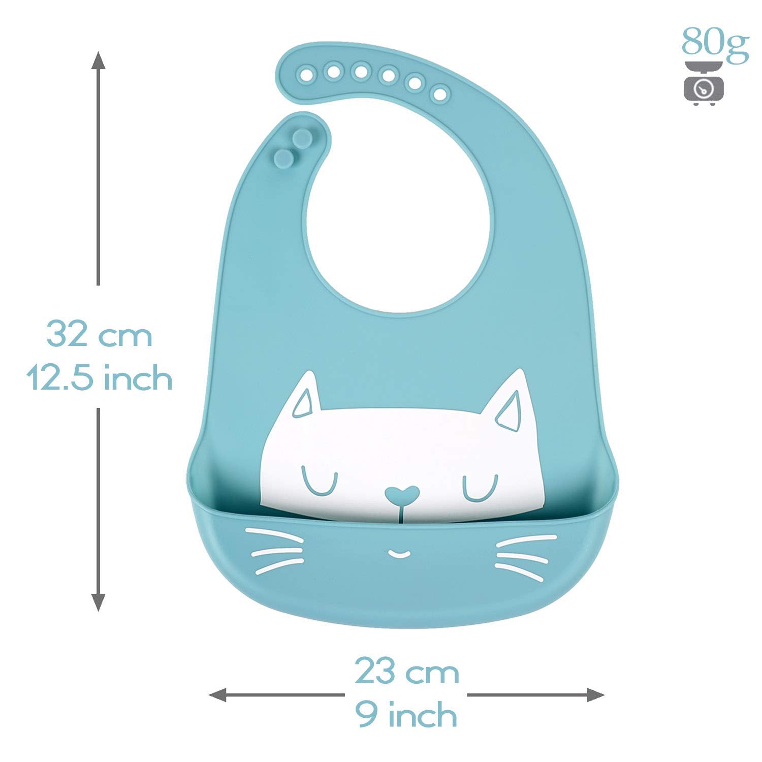 YINGJEE Silicone Baby Bibs 3pcs - Adjustable Waterproof Feeding Bibs with Food Crumb Catcher Pocket, One Size, Color 02