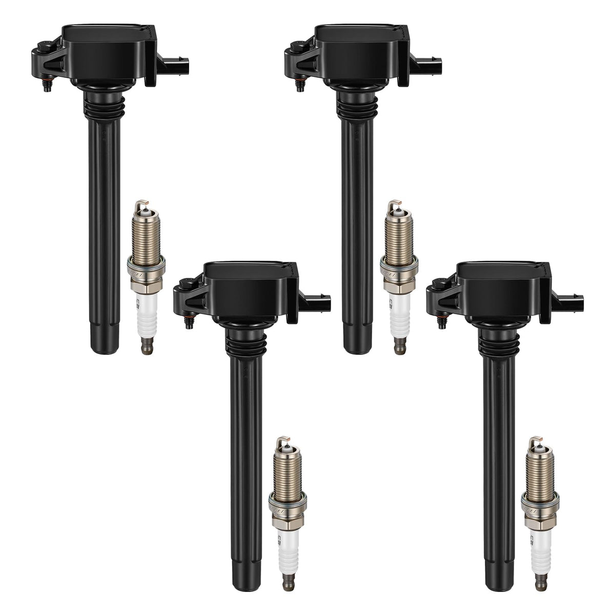 Bdfhyk Ignition Coil Pack Uf751 And Iridium Spark Plugs 4469 Compatible With Jeep Cherokee Compass Renegade Chrysler 200 Dodge D