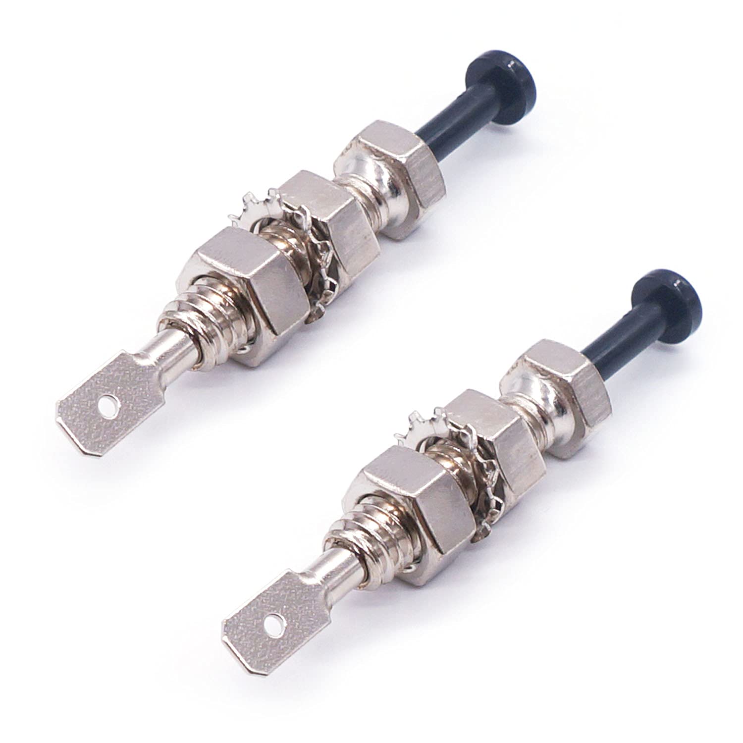 Weideer 4Pcs 12V Door Pin Switch Momentary Universal Adjustable Car Bonnet Alarm Light Hood Switch K-025-I