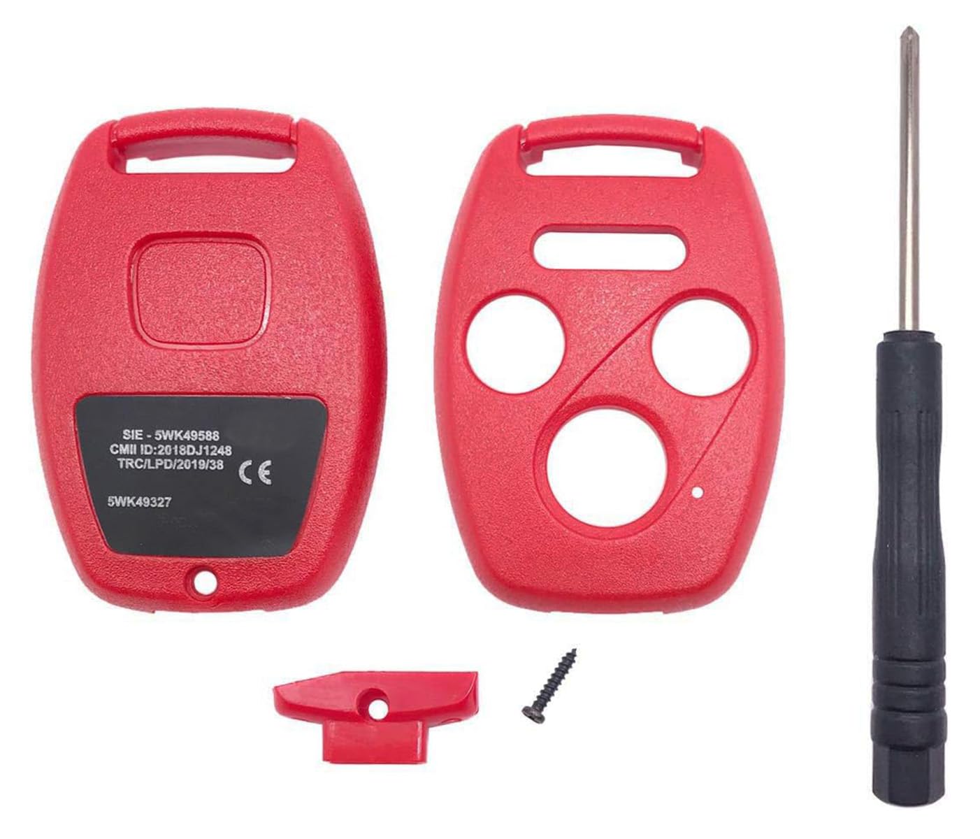 4 Buttons Uncut Key Fob Cover Case fit for Honda 2003-2012 Accord 2006-2013 Civic EX 2009-2015 Pilot 2005-2006 CR-V Ridgeline Ol