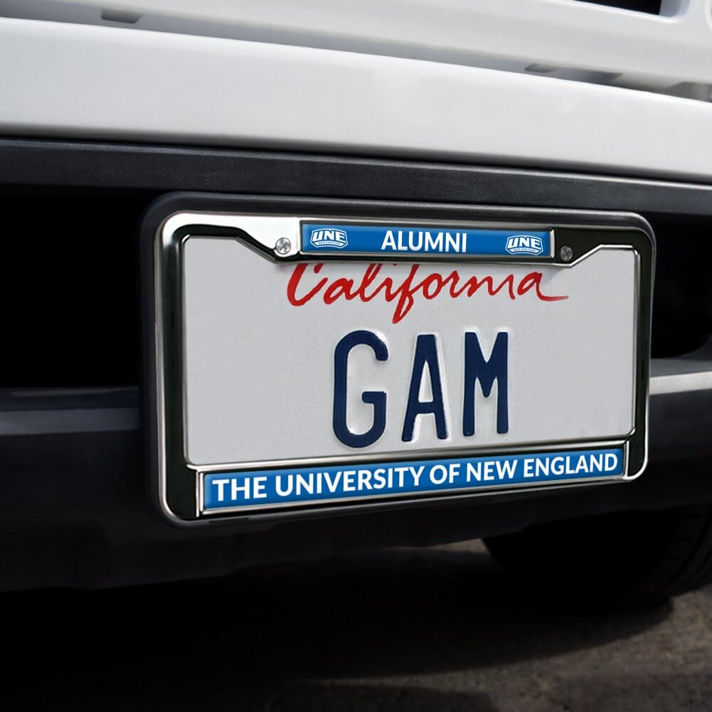 University of New England Alumni Full Size Standard License Plate Metal Frame