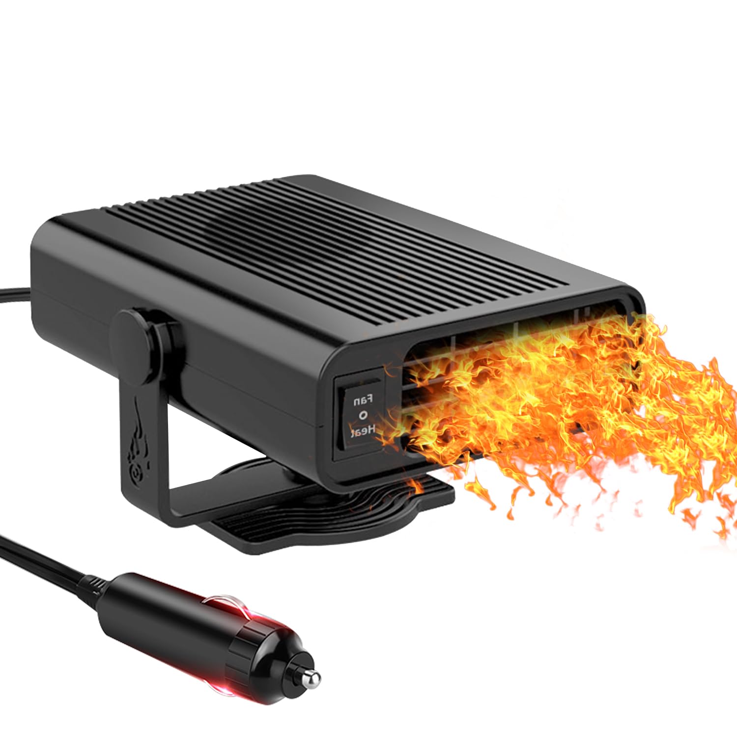 200W Car Heater,12V Portable Car Heater That Plugs Into Cigarette Lighter Electric Car Heater Defroster, 2 In 1 Heating & Coolin