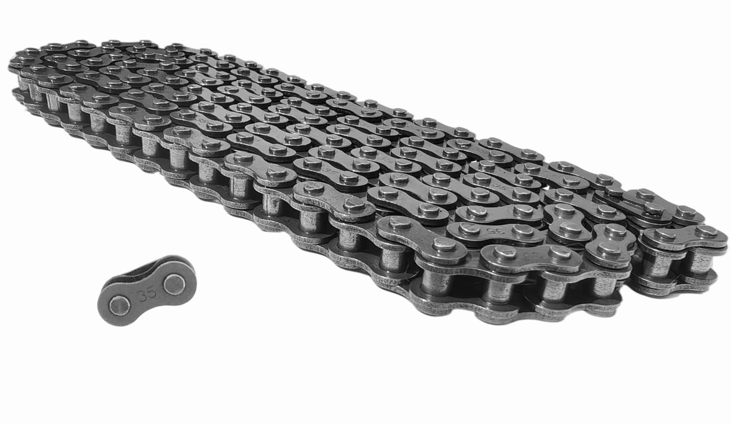 Ran&Rode Drive Chain for Coleman Mini Bikes - 35 Chain, 140 Links, Carbon Steel, Compatible with CT100U CC100X RT100 Doodlebug DB30
