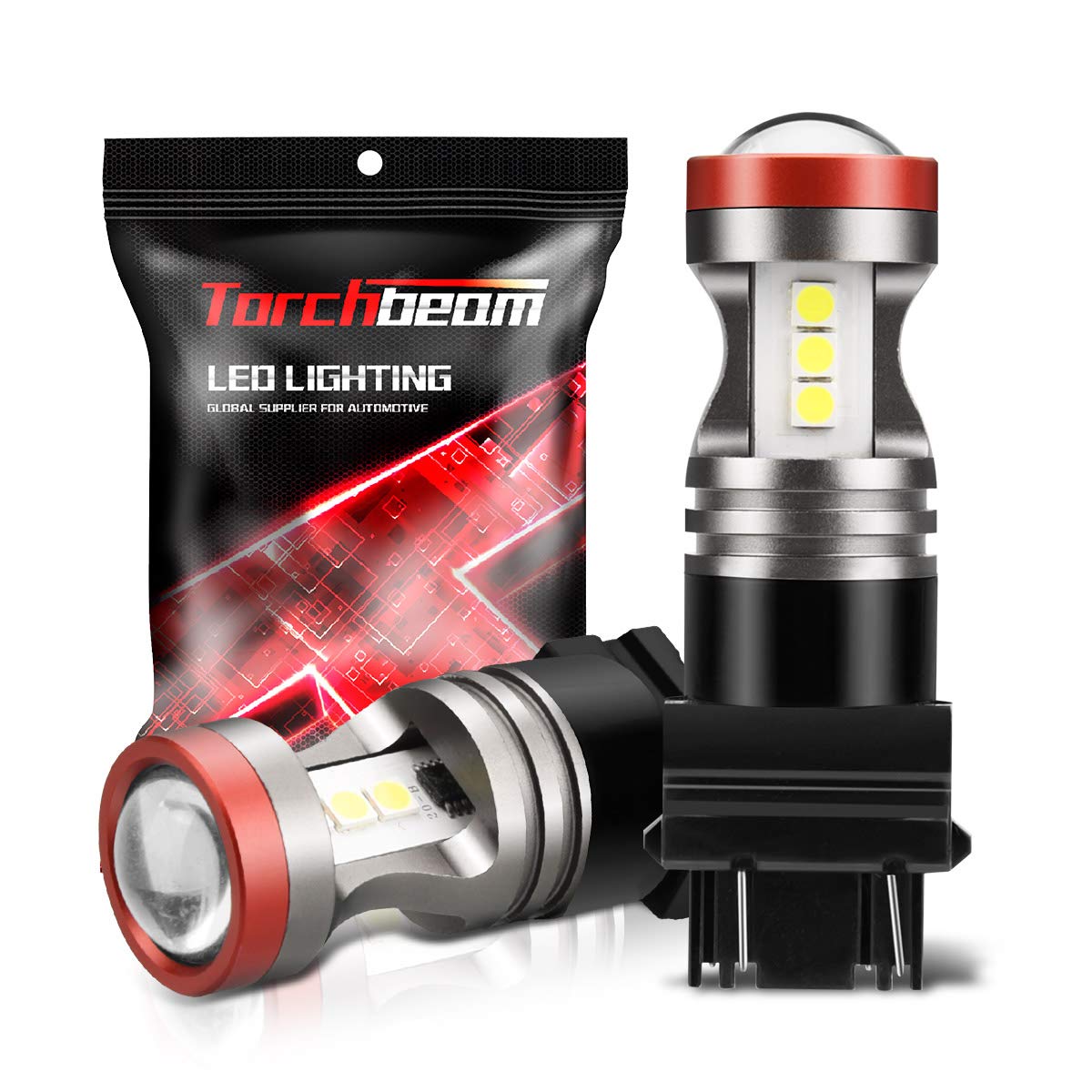 Torchbeam 3157 Led Light Bulbs 3600 Lumens With Projector Error-Free For Reverse Back Up Lights Drl Brake Lights Fit 3156 3057 3