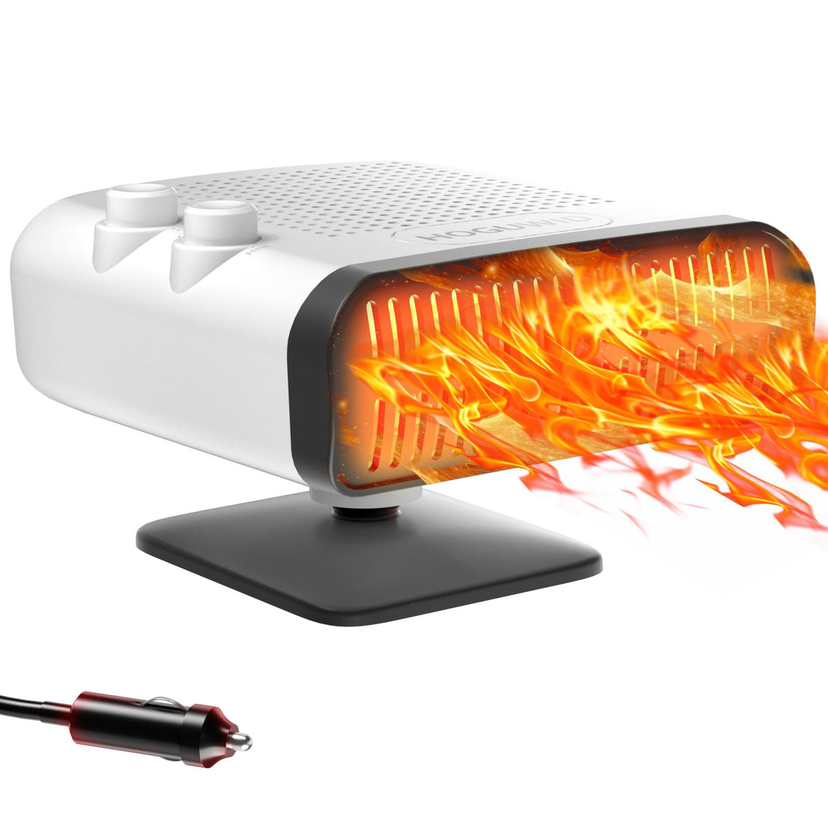 Car Heater, 24V Upgraded Fan Adjustable Speed Low Sound Car Heater That Plugs Into Cigarette Lighter, HOGUWID Car Defroster 2 In