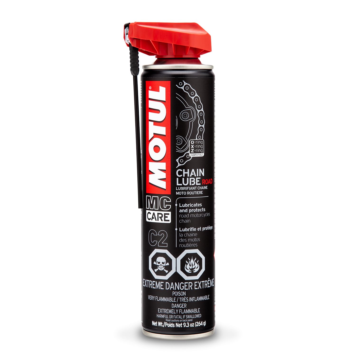 Motul 103244 C2 Chain Lube Road, 9.3 Oz, Black