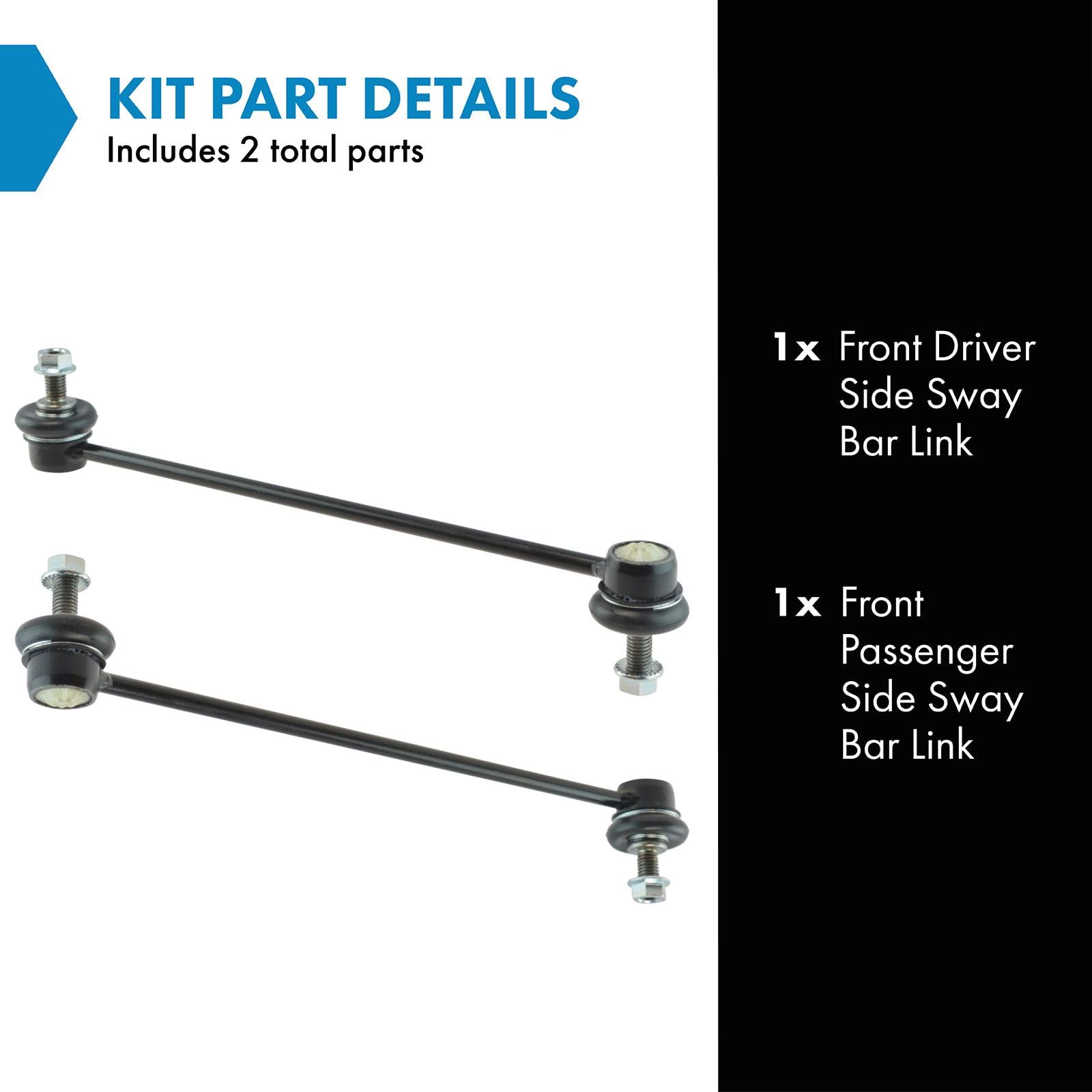 Trq Front Sway Bar Stabilizer Link Set Compatible With 2002-2015 Mini Cooper