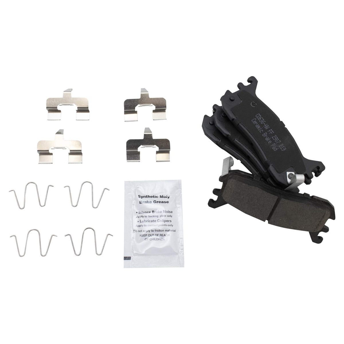 TRQ Rear Brake Pads Ceramic Compatible with 1997-2003 Ford Escort 1994-2005 Mazda Miata 1995-1998 Protege 1997-1998 Mercury Trac