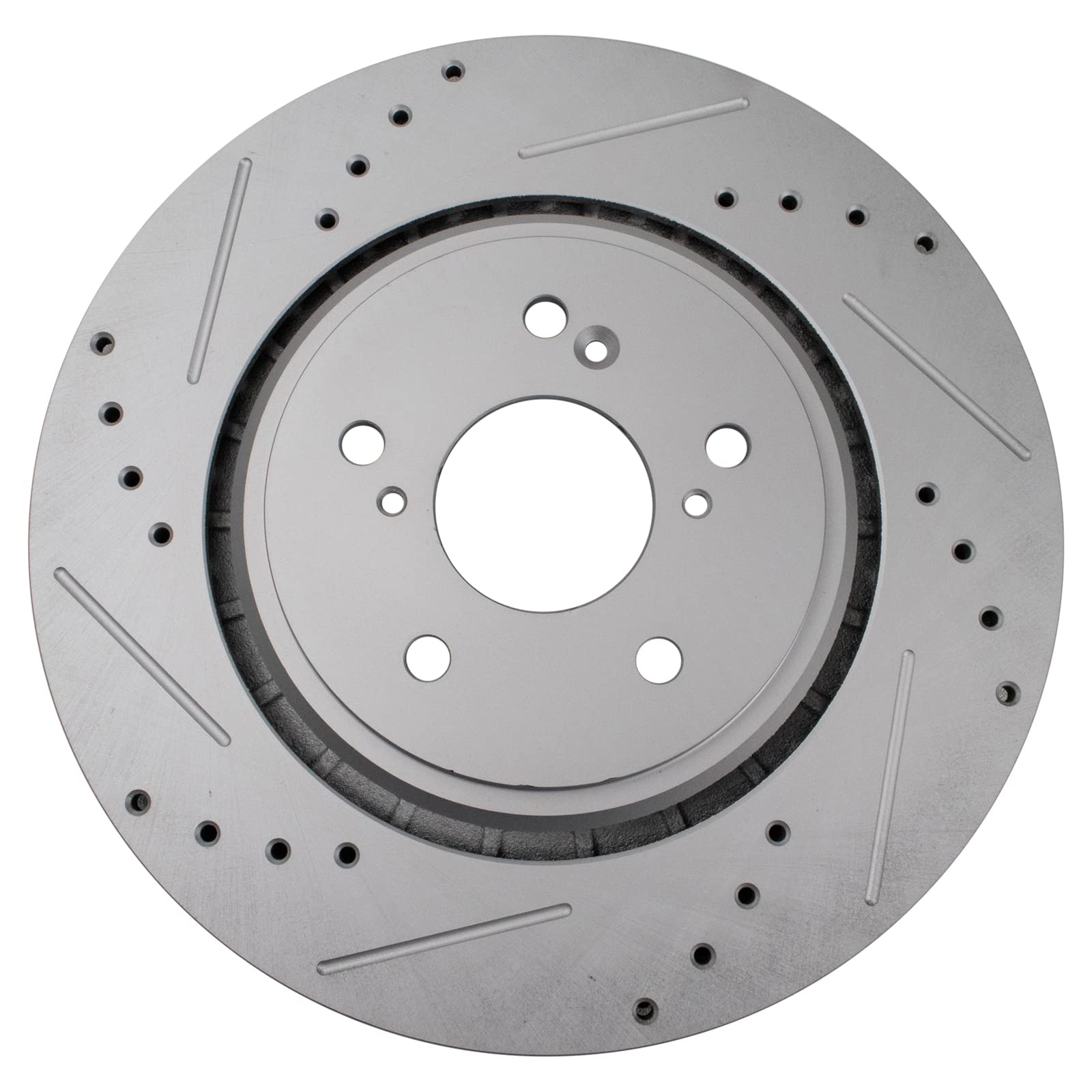 Trq Front Performance Brake Rotors Set Premium G-Coated Cross Drilled & Slotted Compatible With 2014-2016 Acura Mdx 2015-2020 Tl