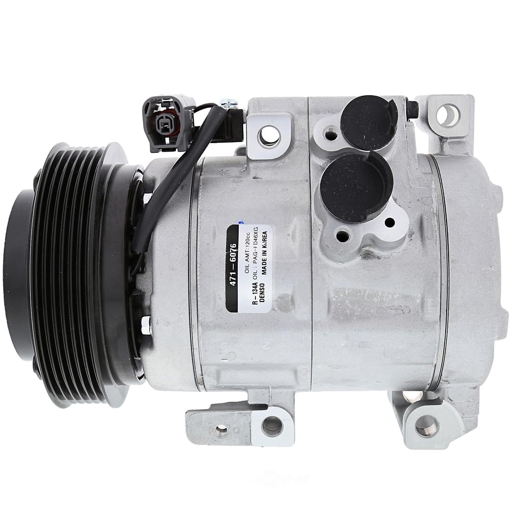 Denso 471-6076 New AC Compressor with Clutch, 1 Pack