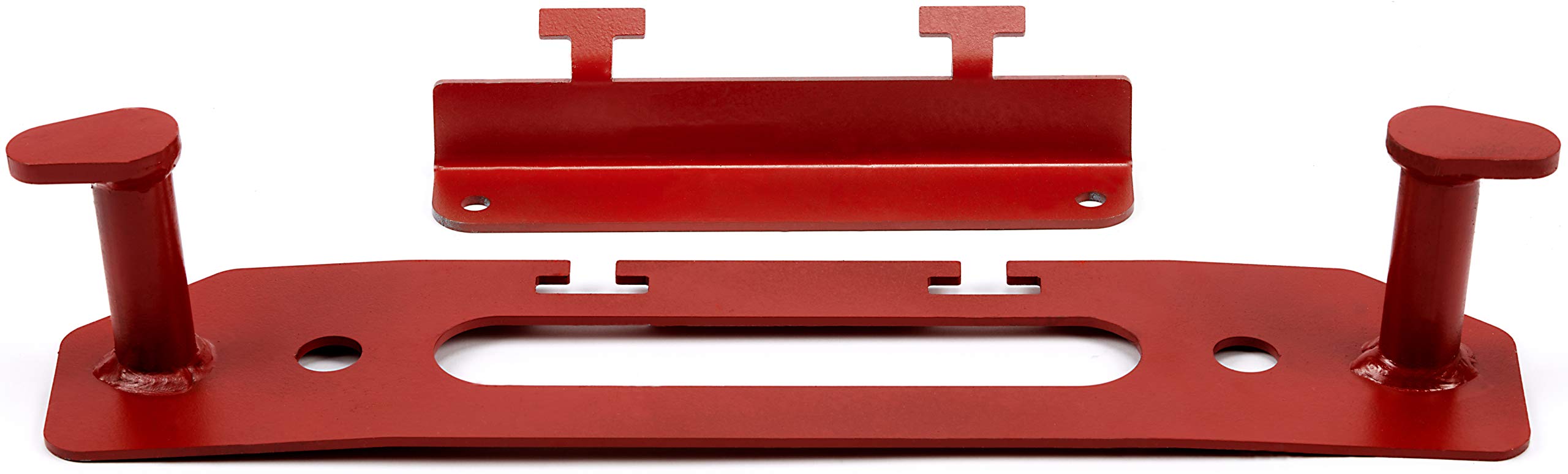 Warn 102300 Winch Accessory: Hook Stay And Fairlead Backing Plate With License Plate Mounting Bracket For Jeep Gladiator Jt & Wrangler Jl, Red
