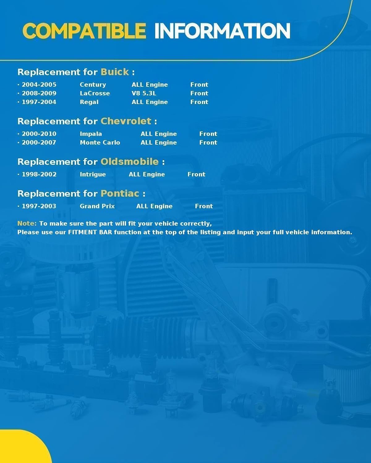 Philtop 18-B4644+18-B4645 Rear Disc Brake Caliper Assembly Replacement For Chevrolet Impala 2000-2010, Monte Carlo 2000-2007, Po