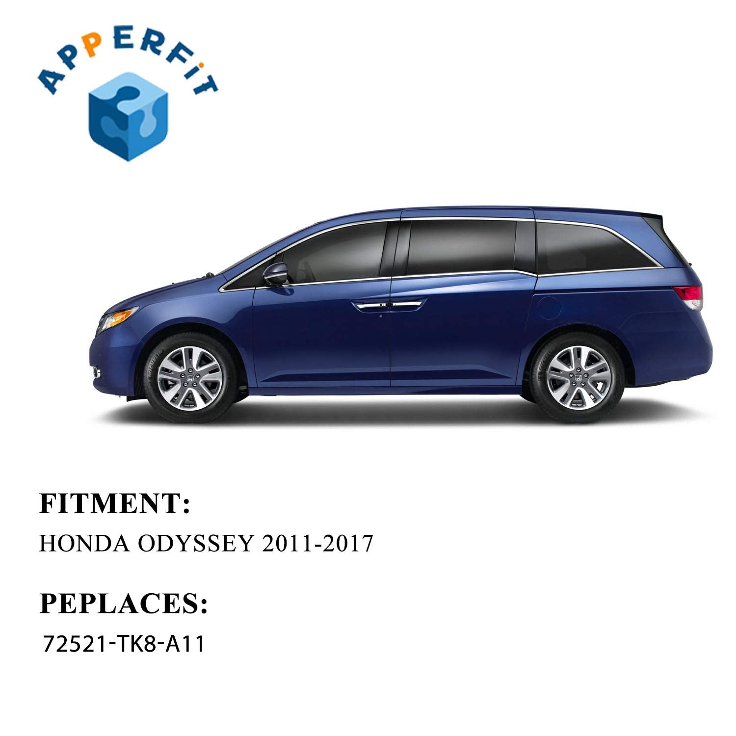 Apperfit Power Sliding Door Roller Compatible With Honda Odyssey 2011 2012 2013 2014 2015 2016 2017 (Right Passenger Side) Replaces 72521-Tk8-A11