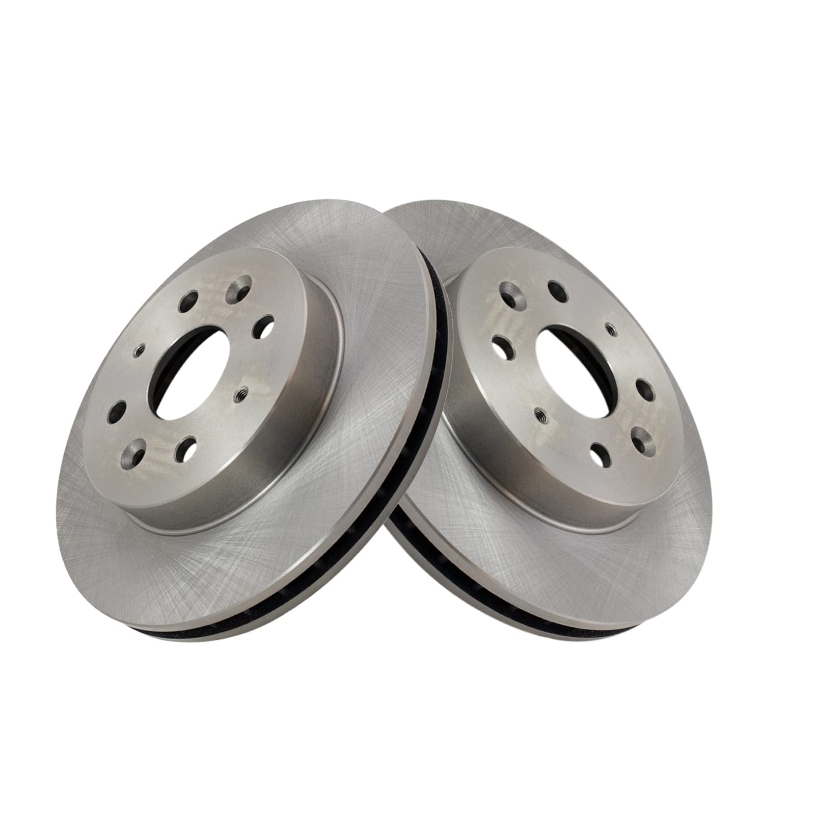 Trq Front Brake Rotors Set Vented Compatible With 2003-2005 Kia Rio