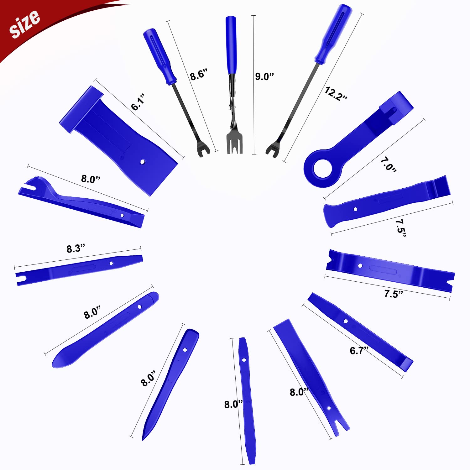 Nilight 238Pcs Trim Removal Tool, Auto Push Pin Bumper Retainer Clip Set Fastener Terminal Remover Tool Adhesive Cable Clips Kit