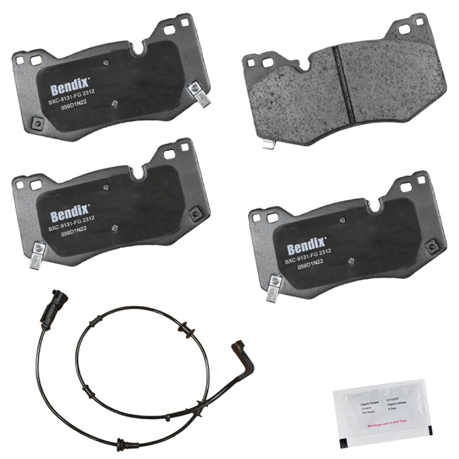 Bendix Priority1 Cfc2312 Ceramic Front Brake Pads For Cadillac Ct4 2021, Ct5 2021-2020, Chevrolet Corvette 2022-2020
