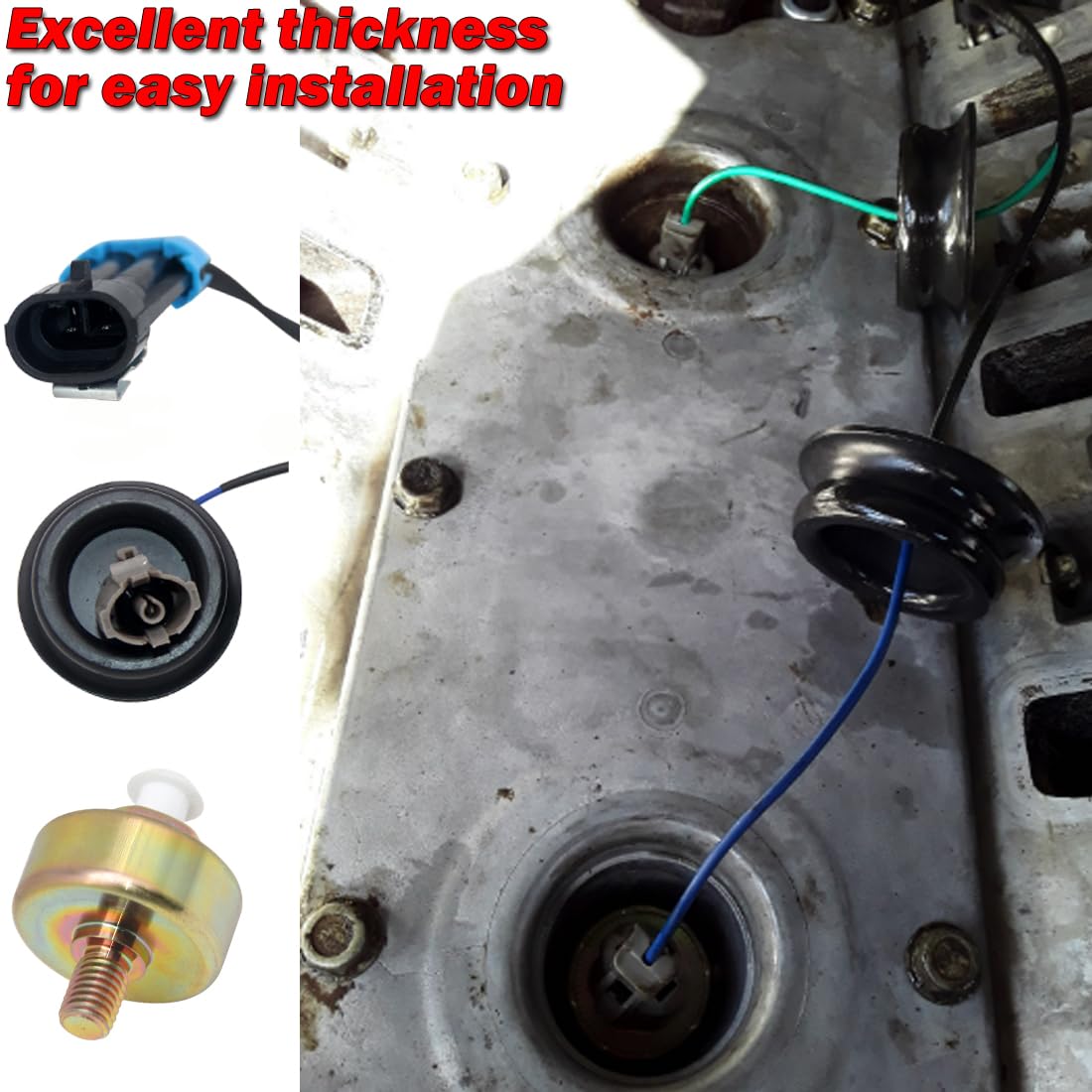 Knock Sensor Wiring Harness For Chevy Suburban Silverado Avalanche Tahoe Gmc Sierra Yukon Cadillac & More Gm Vehicles, Replace#