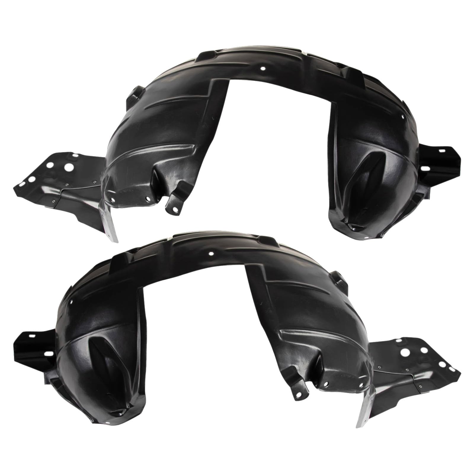 Trq Front Inner Fender Liner Set Compatible With 2010-2012 Nissan Sentra Ni1248132 Ni1249132