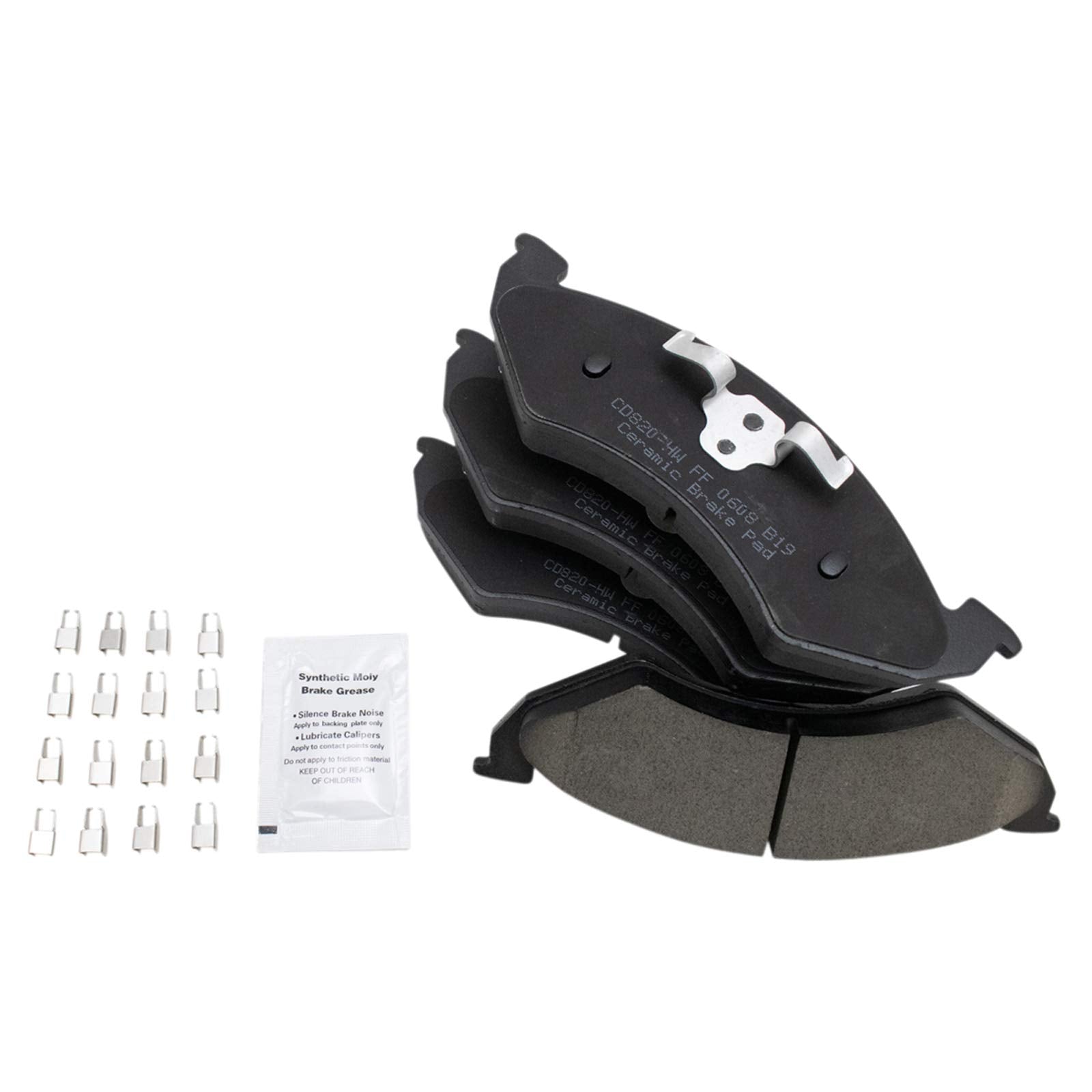 TRQ Front Brake Pads Ceramic Compatible with 2000-2002 Dodge Dakota Durango