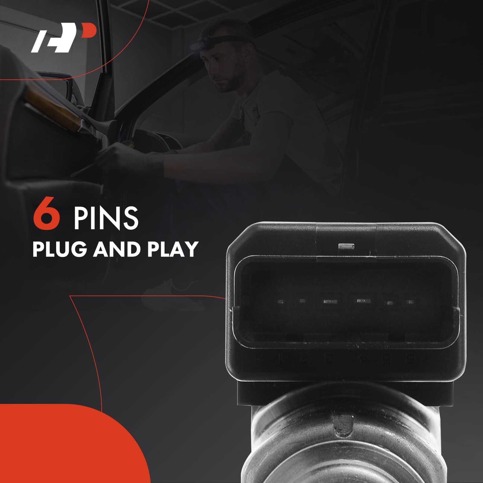 A-Premium Front Left Power Window Lift Motor Compatible with Hyundai Sonata 2006 2007 2008 2009 2010 Sedan, Driver Side, with Anti-Clip Function, Replace# 82450-3K011