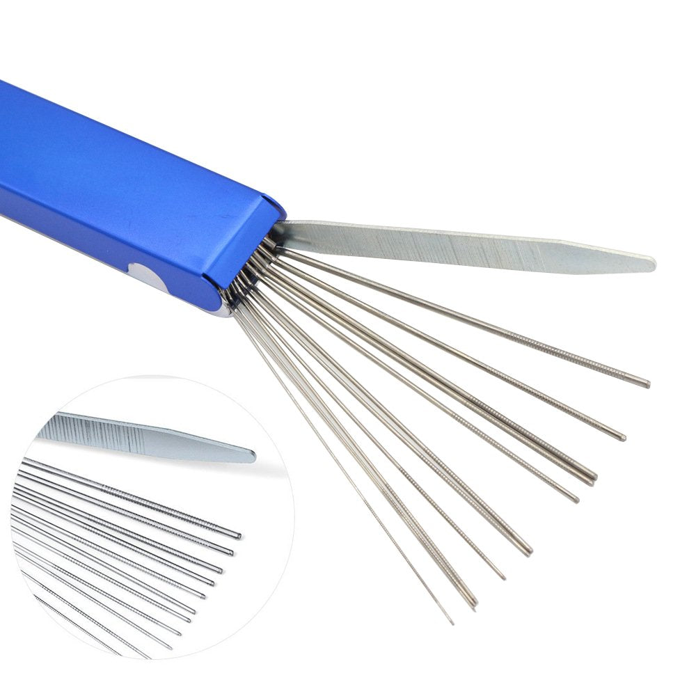 Finegood Carburettor Cleaning Kit 13 Pcs Cleaning Kit + 10 Cleaning Needles + 5 Nylon Brushes For Motorcycle Atv Welder Carburet