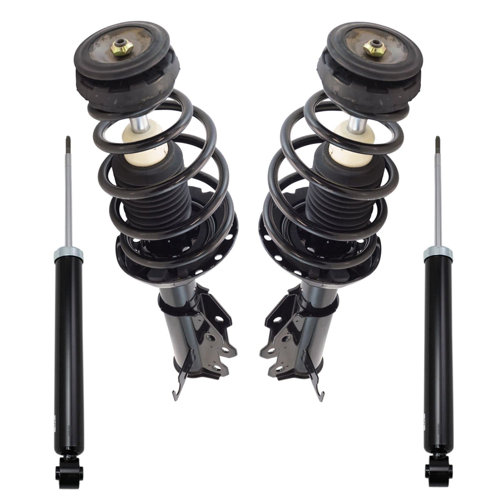 Trq Front And Rear Complete Strut Assembly & Shock Absorber Kit Complete Strut & Coil Spring Assembly Compatible With 2013 Chevr