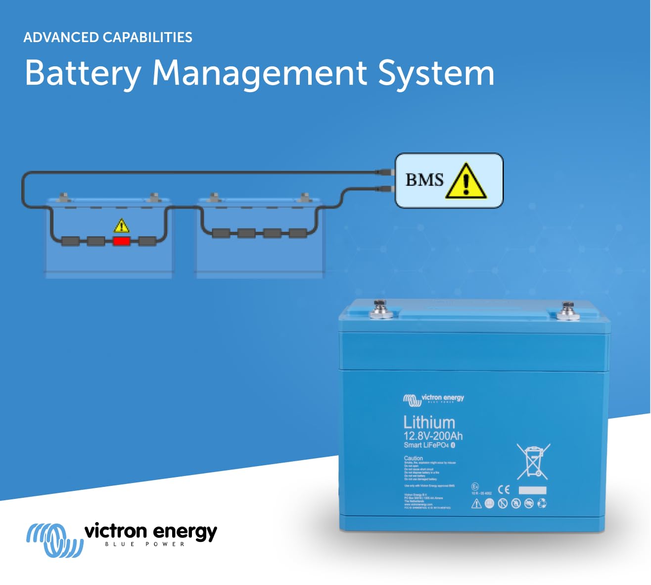 Victron Energy Smart 12.8-Volt 200Ah Lifepo4 Lithium Battery