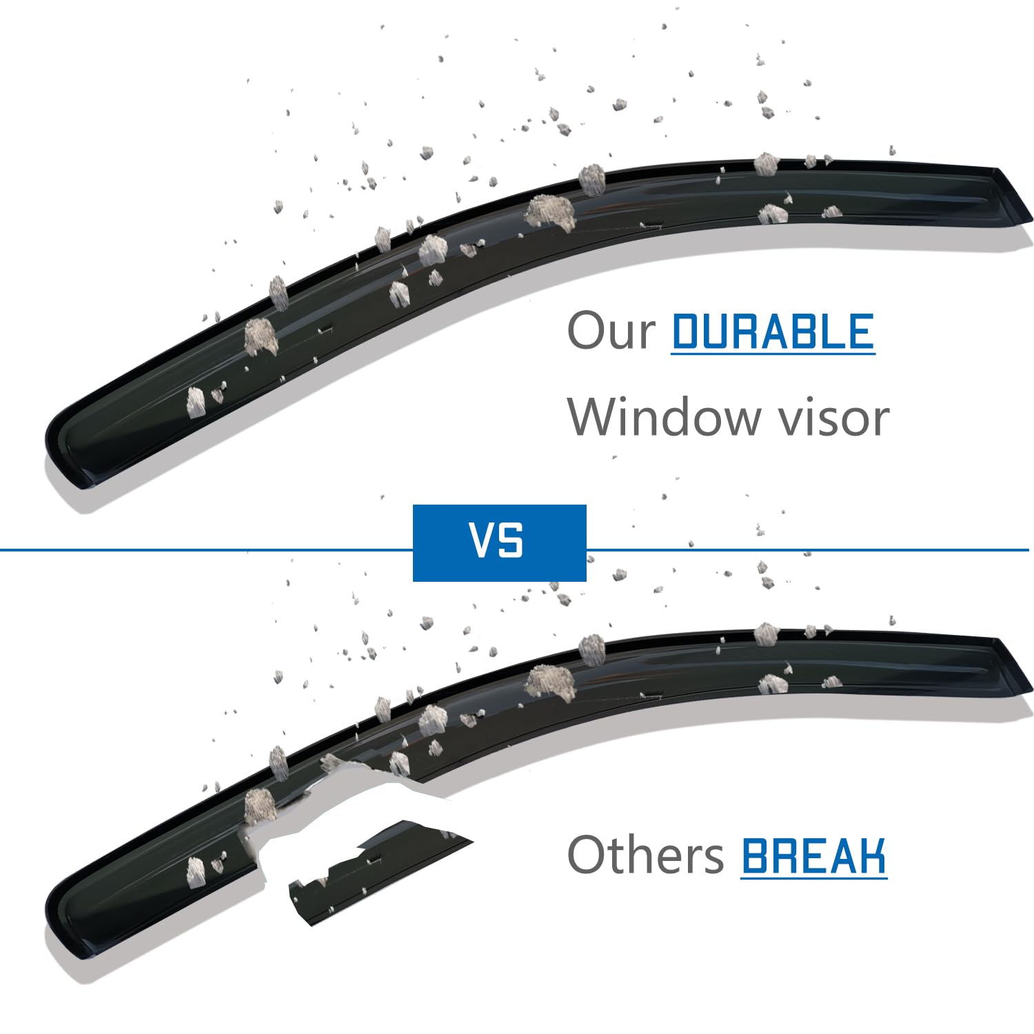 Window Visors Rain Guards For Jeep Compass 2017-2025 Tape On Window Wind Deflectors Vent Visor Sun Shades