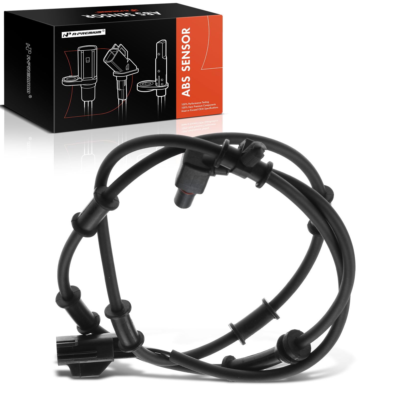 A-Premium Abs Wheel Speed Sensor Compatible With Dodge Models - Ram 2500/Ram 3500 2003 2004 2005, 4Wd - Front Driver Or Passenge