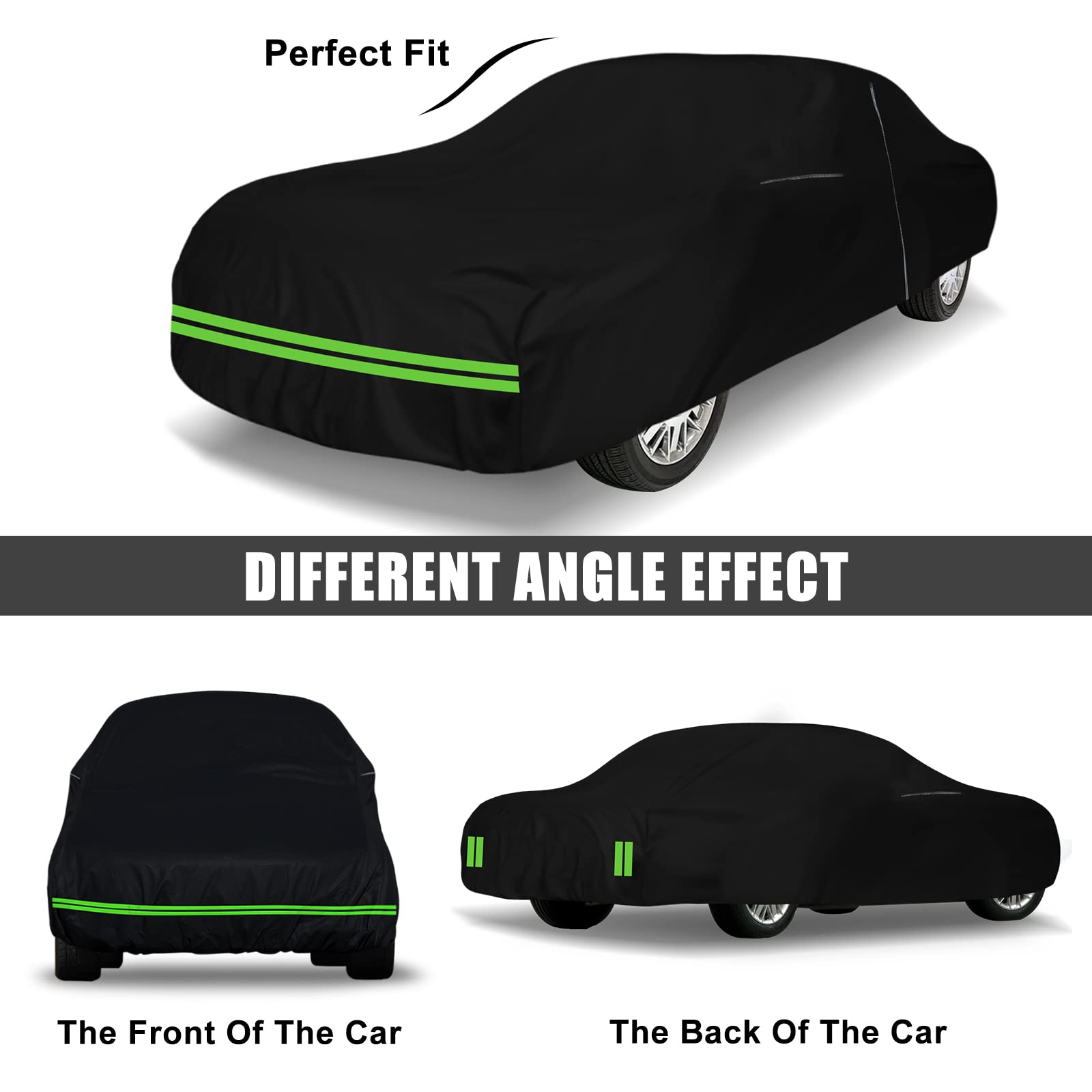 Waterproof Car Cover Replace for Ford Thunderbird 2002-2005, 210T All Weather Classic Car Covers with Zipper Door & Lock for Sno