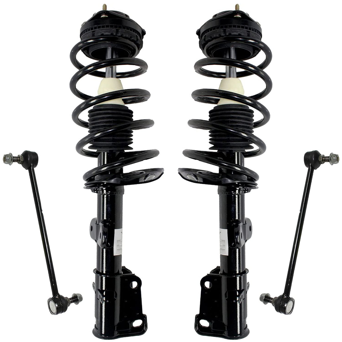 Detroit Axle - Front Struts Kit For 2008-2019 Dodge Grand Caravan, 2008-2016 Chrysler Town & Country, Ready Struts W/Coil Spring