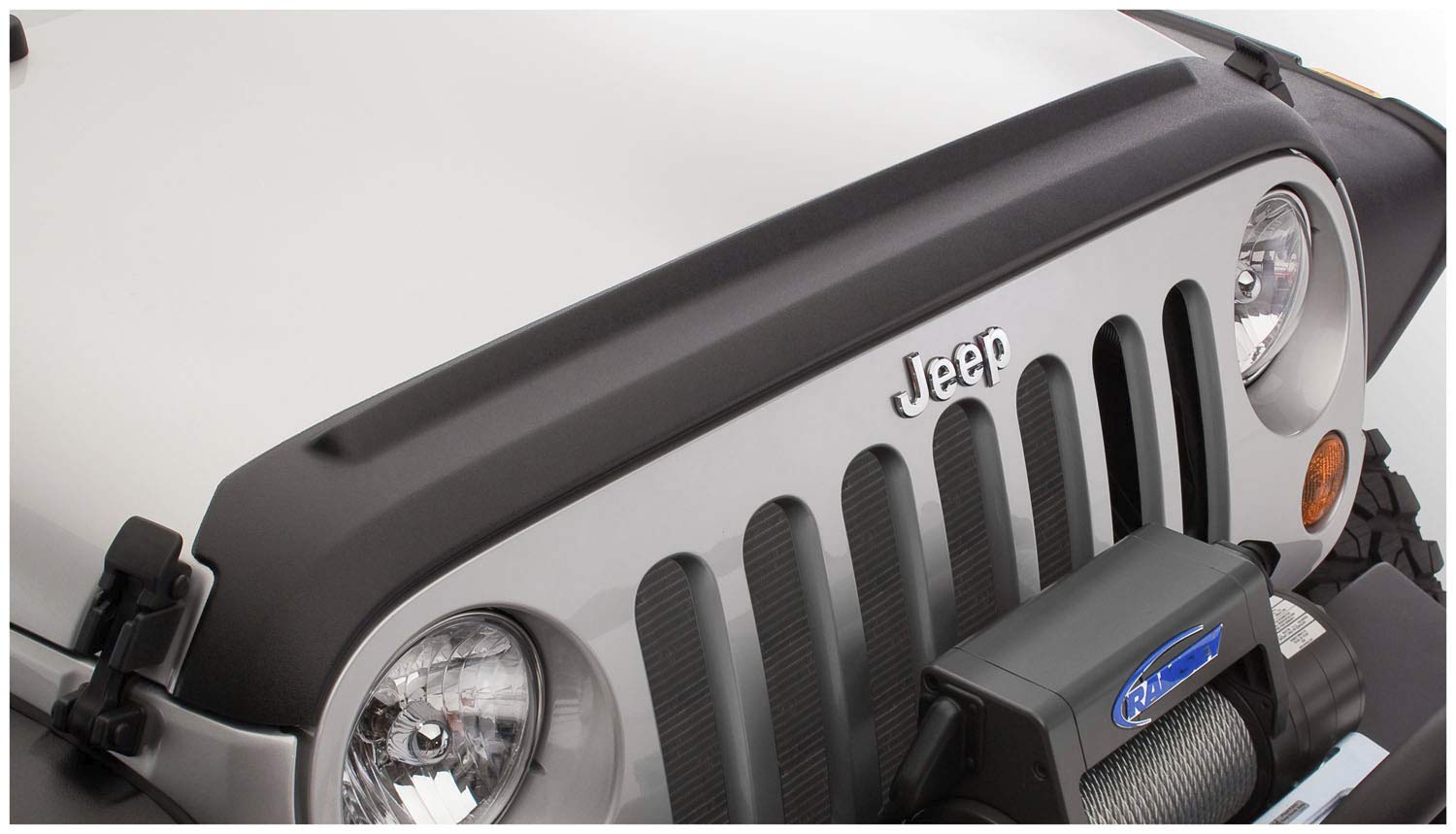 Bushwacker Trail Armor Hood Guard | 1-Piece, Black, Textured Finish | 14061 | Fits 2007-2018 Jeep Wrangler Jk