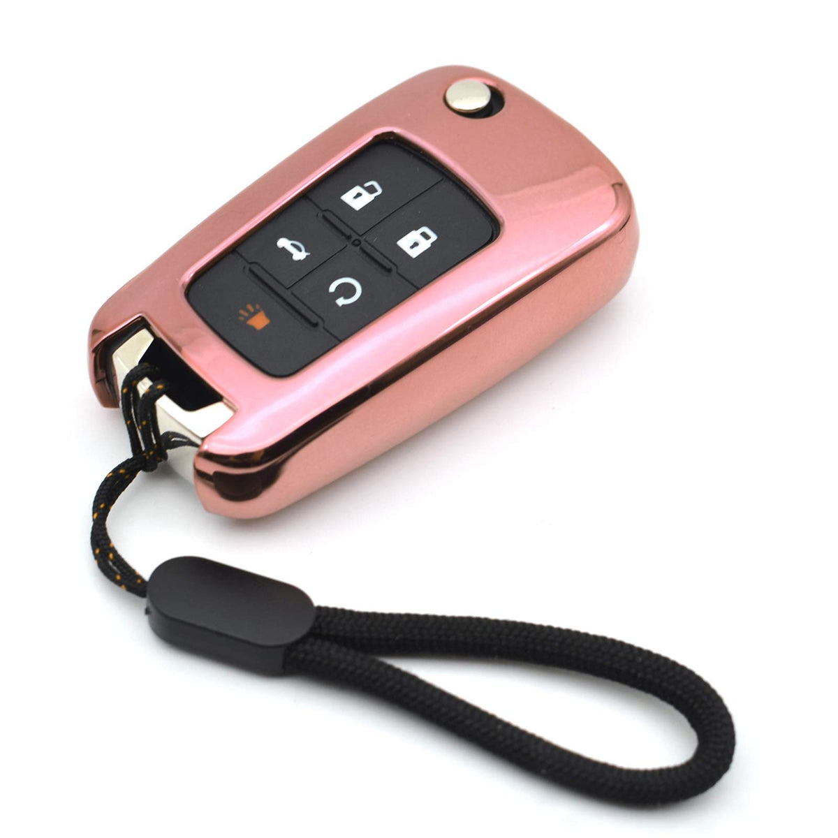 Compatible With Chevy Chevrolet Equinox Encore Camaro Cruze Malibu Impala Buick Regal Lacrosse Gmc Terrain Pink Tpu Key Fob Cove