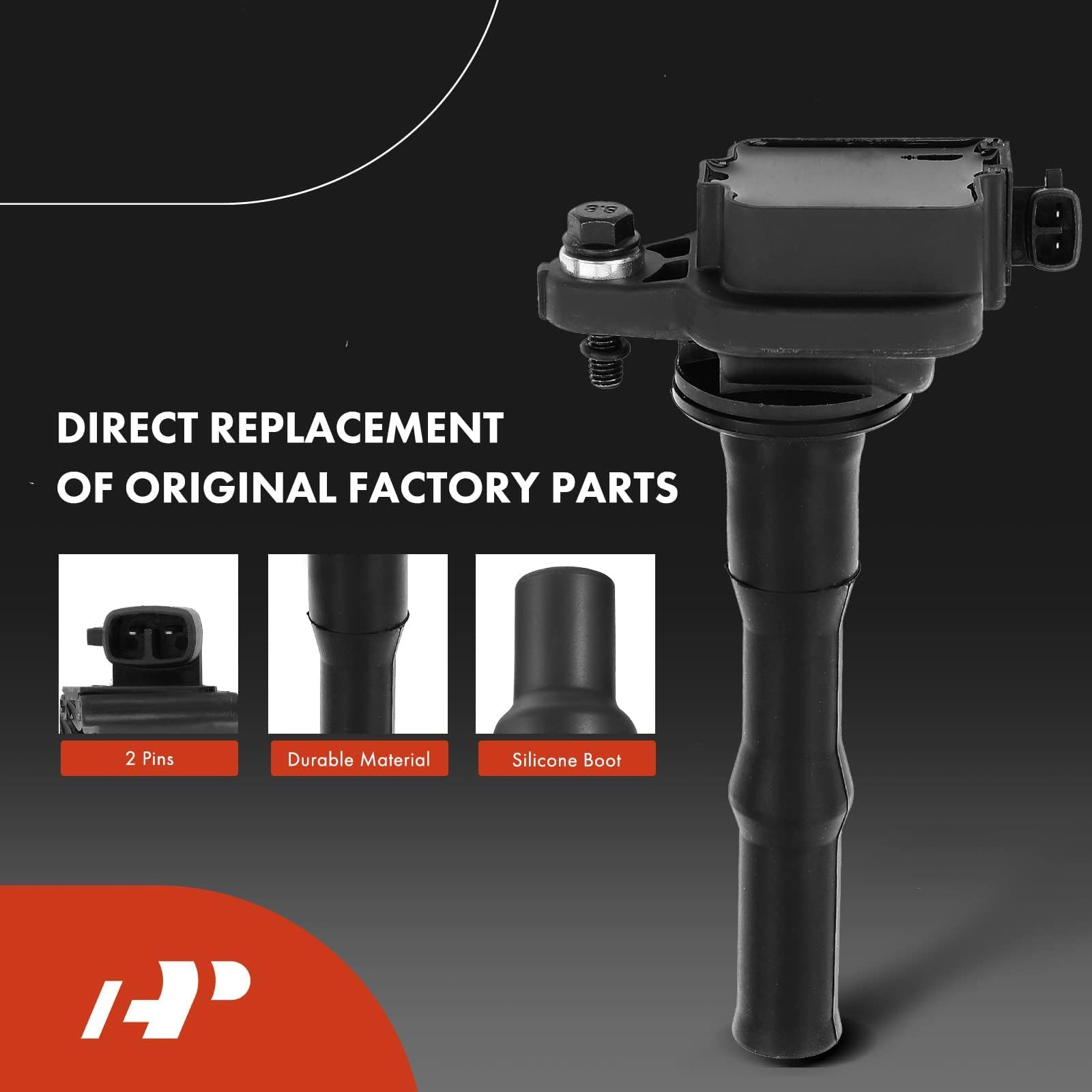 A-Premium Set Of 6 Ignition Coil Pack And Iridium Spark Plugs Compatible With Toyota Avalon 1995, Camry 1994-1995 & Lexus Es300