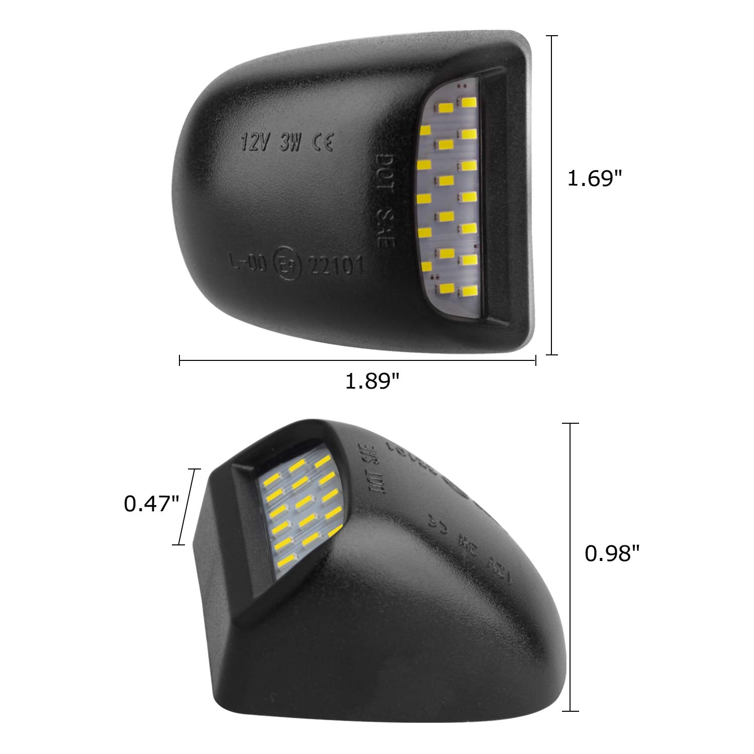 Ruxifey License Plate Led Lights Tag Light Lamp Compatible With Silverado Suburban Tahoe Gmc Sierra 1500 2500 3500 Hd Escalade E