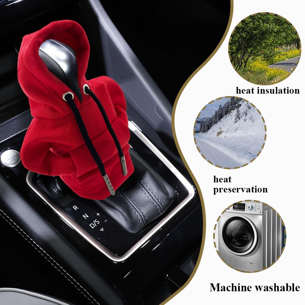 Kutyun Gear Shift Hoodie, Upgraded Universal Hoodie Car Gear Shift Cover, 6.7Inch Funny Shifter Hoodie, Car Interior Accessories