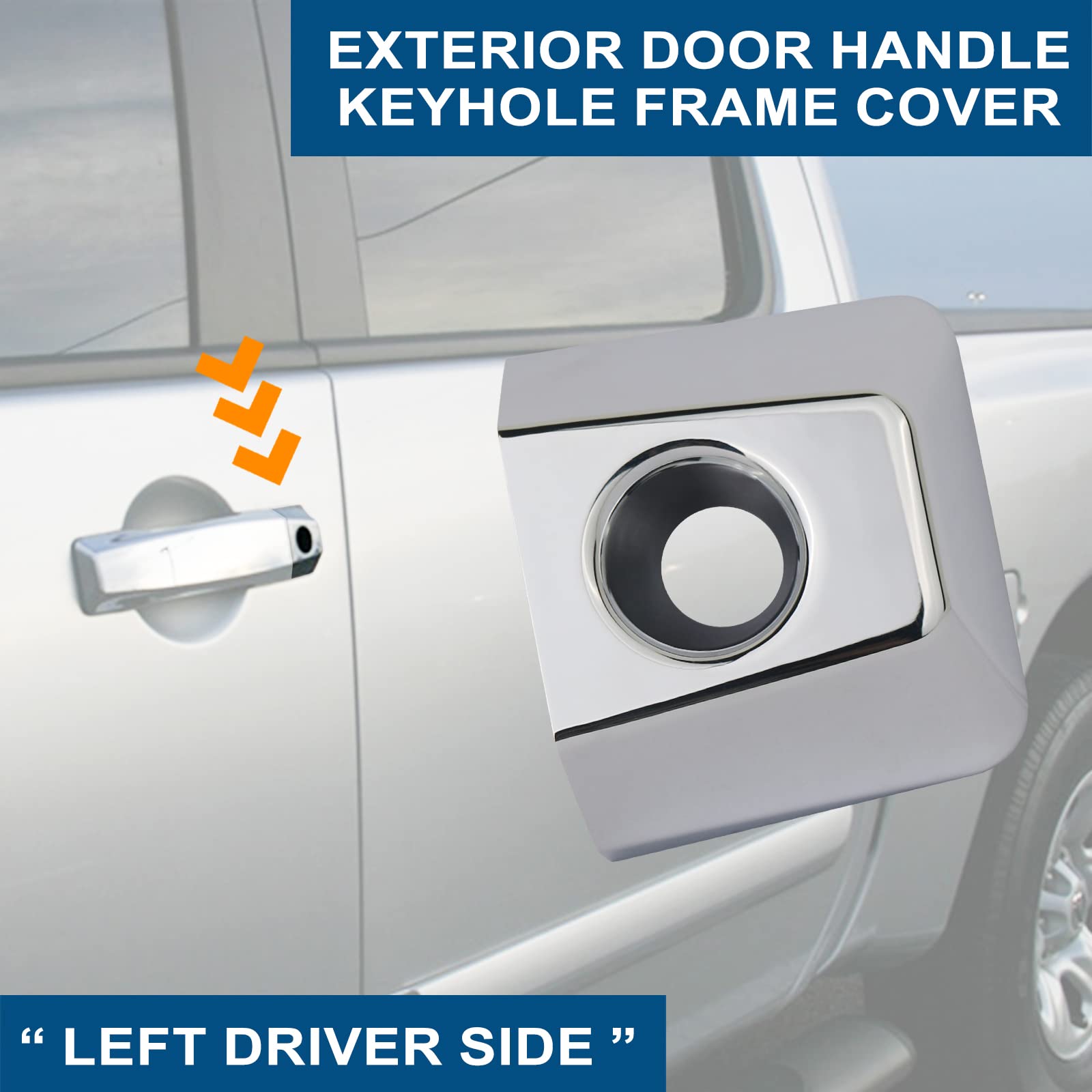 APPERFiT Door Handle Key Hole Bezel Cover for Nissan Armada Titan & Infiniti QX56, Replaces 80647-ZC00A, 80647-9FU0B, Door Handle