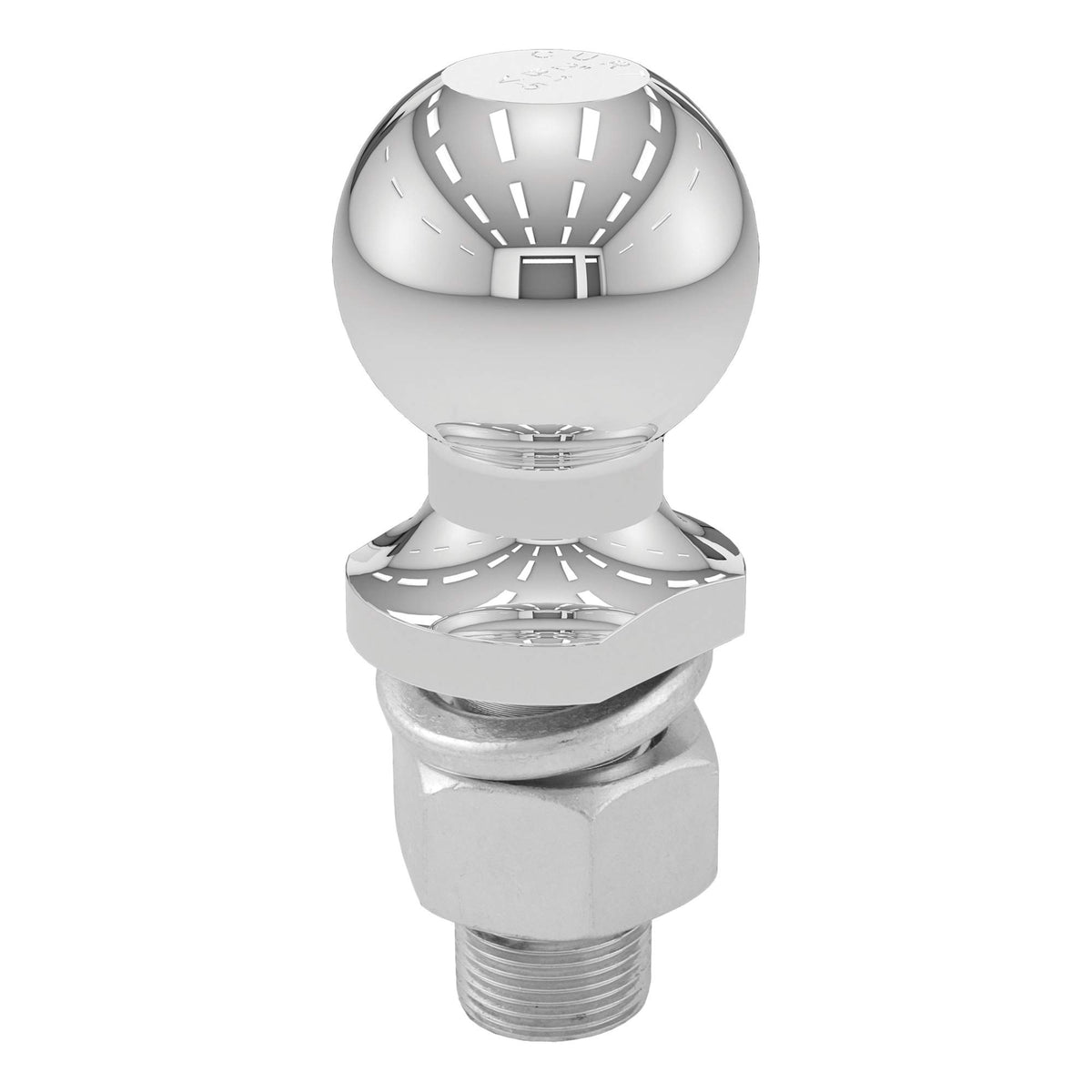 Curt 40004 Chrome Trailer Hitch Ball, 6,000 Lbs, 2-Inch Diameter, 1 X 2-1/8-Inch Shank