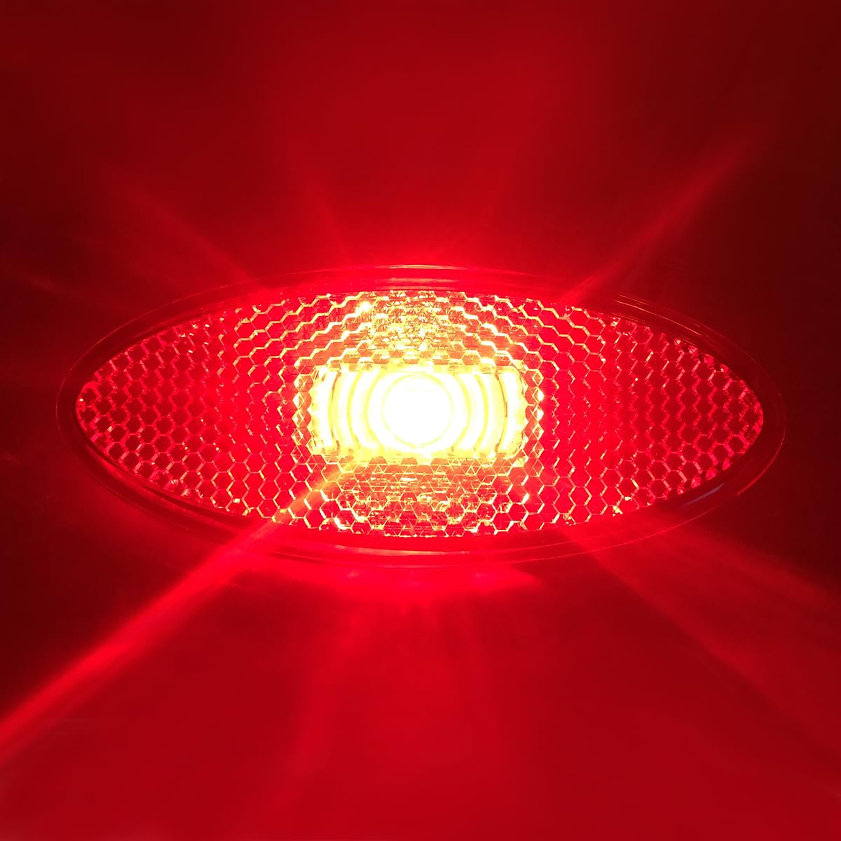 Dream Lighting 12V Trailer Side Marker Light Led 4X1.7 Inch Oval Red/Amber Led Clearance Marker Lights Surface Mount Rv Camper T