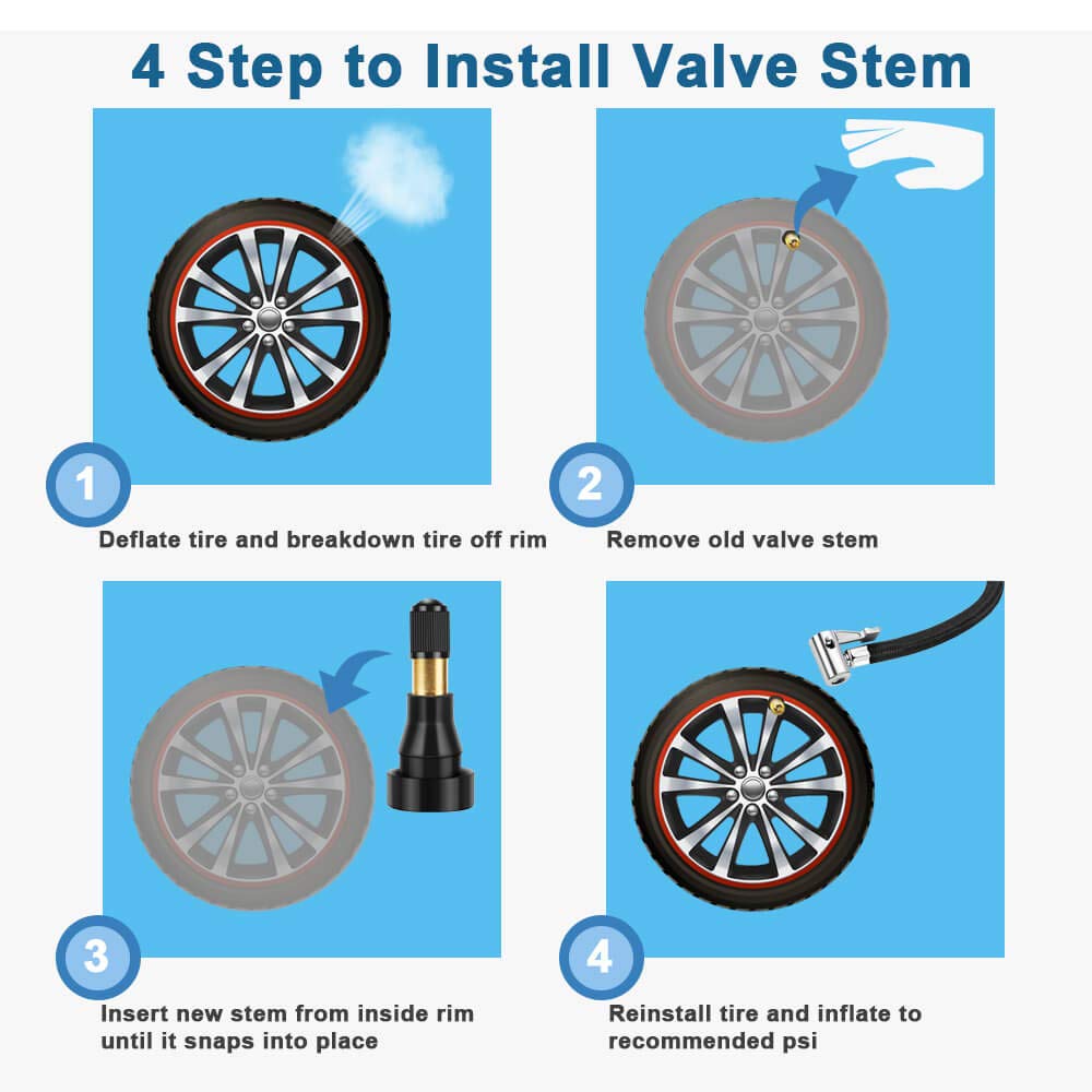 Riseuvo 5Pcs Tr600Hp High Pressure Tire Valve Stem High-Pressure Tubeless Snap-In Valves Good For Larger Or Heavy-Duty Vehicle