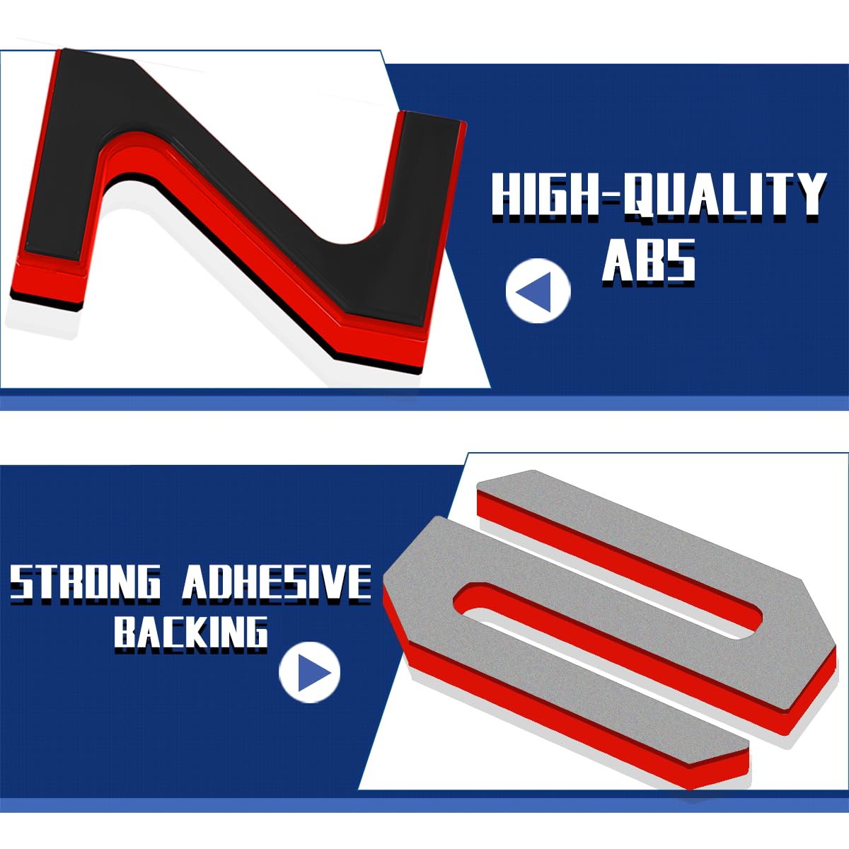 Tailgate Insert Letters Compatible For 2022 2023 2024 Santa Cruz 4D Raised Tailgate Decal Letters (Double Layer Red Edge Black F