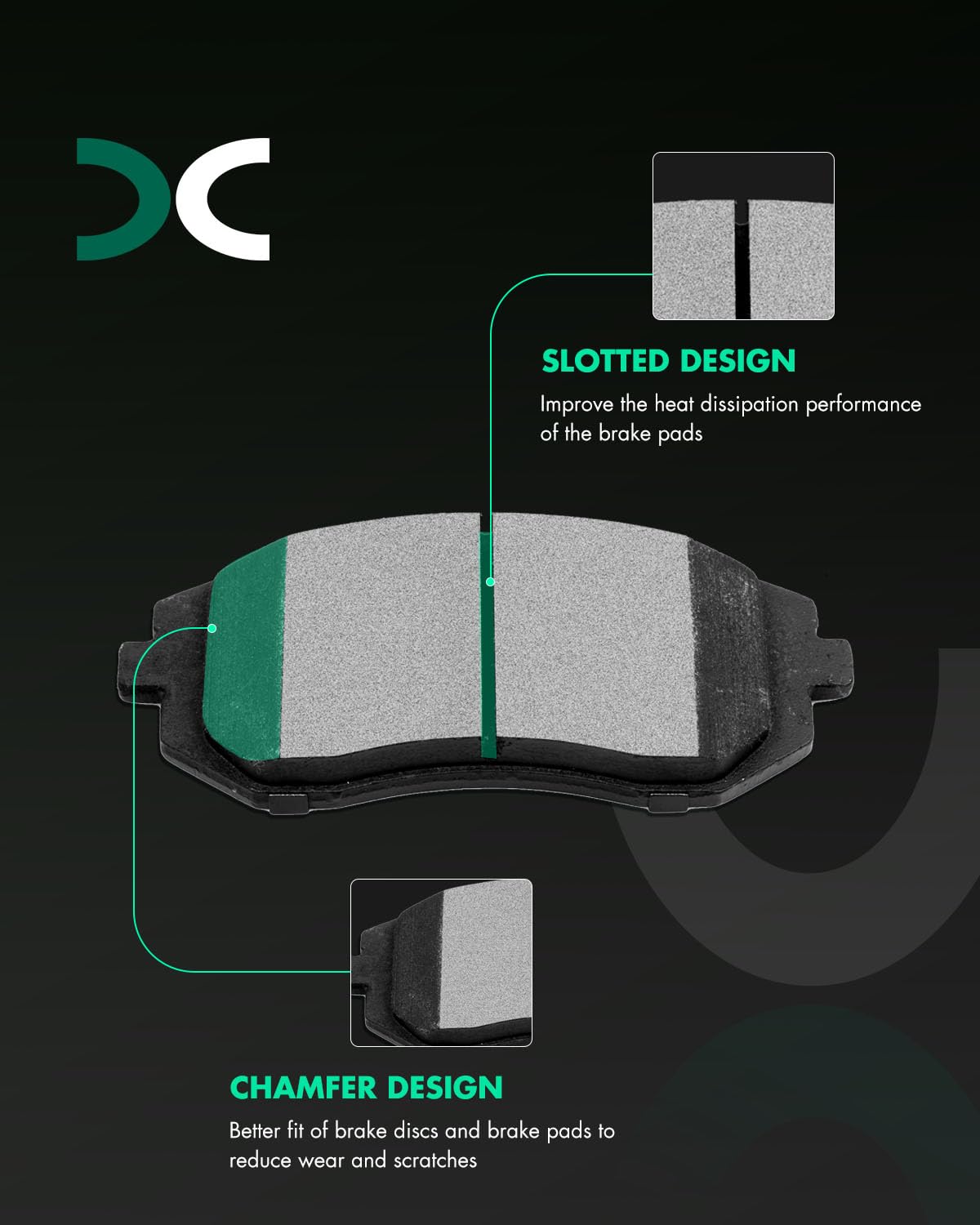 Scitoo D929 Front Ceramic Brake Pads Sets Fit For Saab 9-2X 2005-2006,For Subaru Baja | For Impreza | For Legacy | For Outback