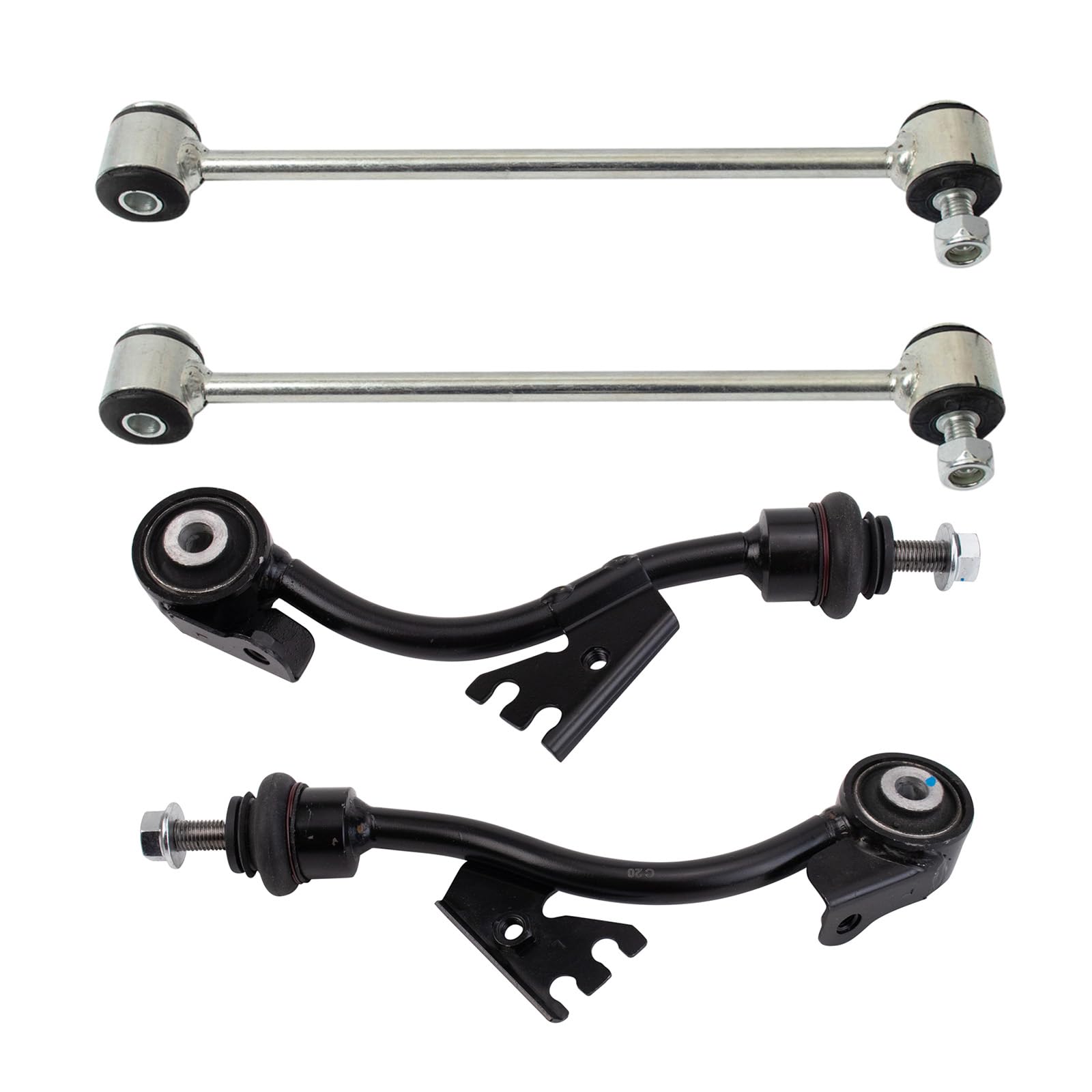 Trq Sway Bar Stabilizer Link Set Front & Rear Compatible With 03-05 E320 06-09 E350 04-06 E500 07-09 E550