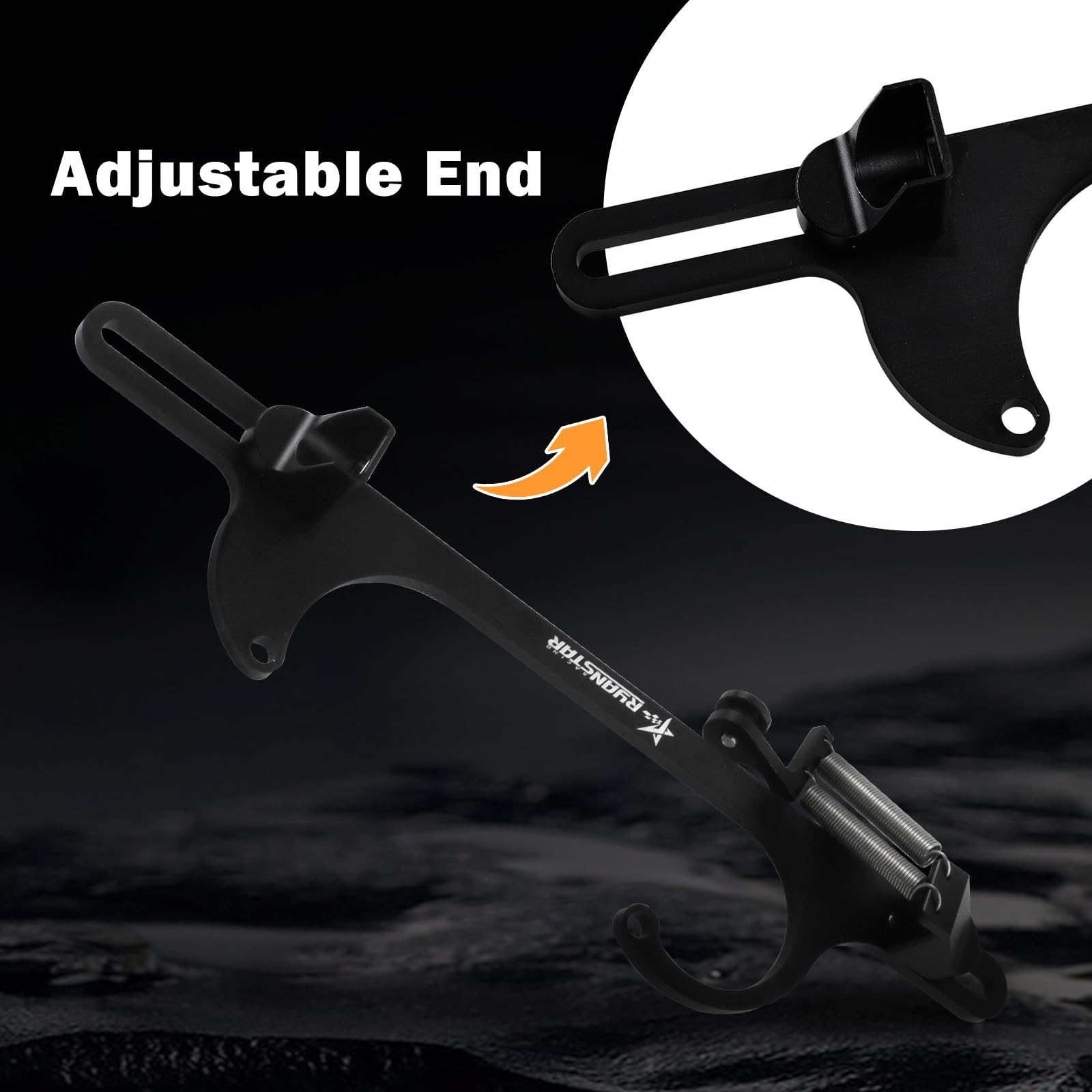 Ryanstar Racing Billet Aluminum Throttle Cable Bracket Compatible With 4500 Carburetor With Dual Return Springs - Black