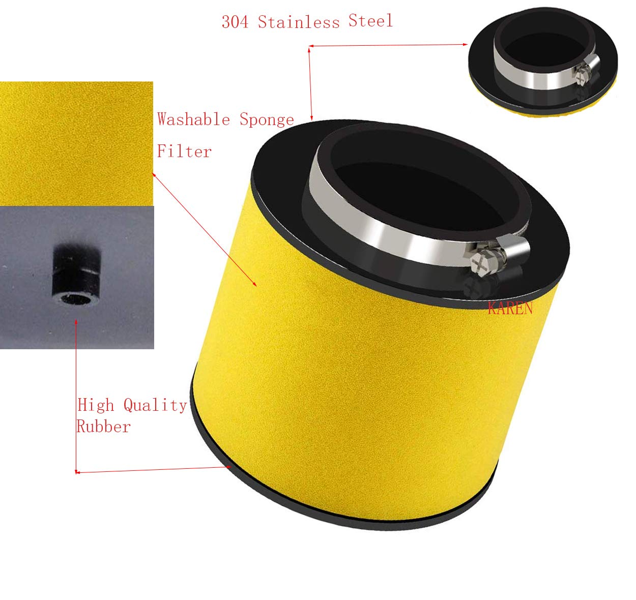 Trx350 Air Filter Compatible For Honda Rancher Trx350Fe Trx350Fm Trx350Te Trx350Tm 2000 2001 2002 2003 2004 2005 2006 Replacce 17254-Hn5-670 With Oil Filter Spark Plug