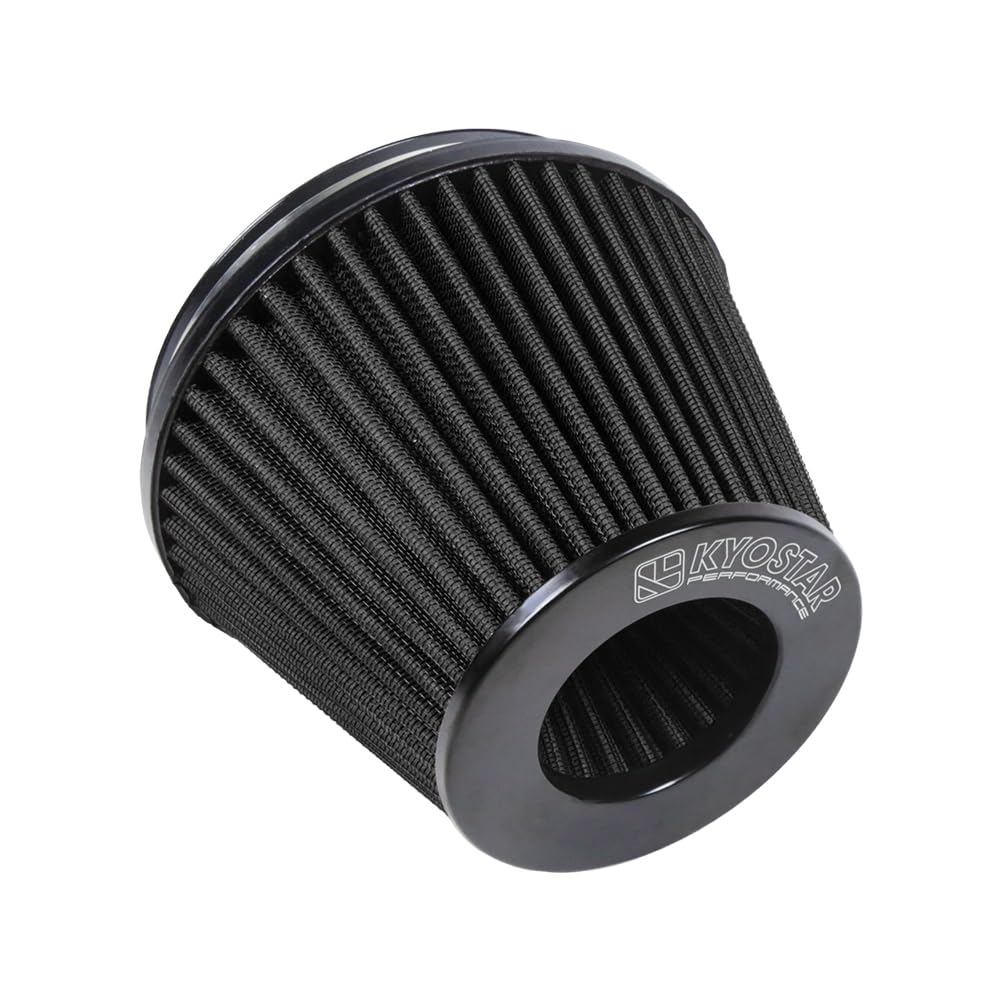 Kyostar 6 Inch (152Mm) Neck High Flow Inlet Cold Air Intake Cone Replacement Dry Air Filter Black